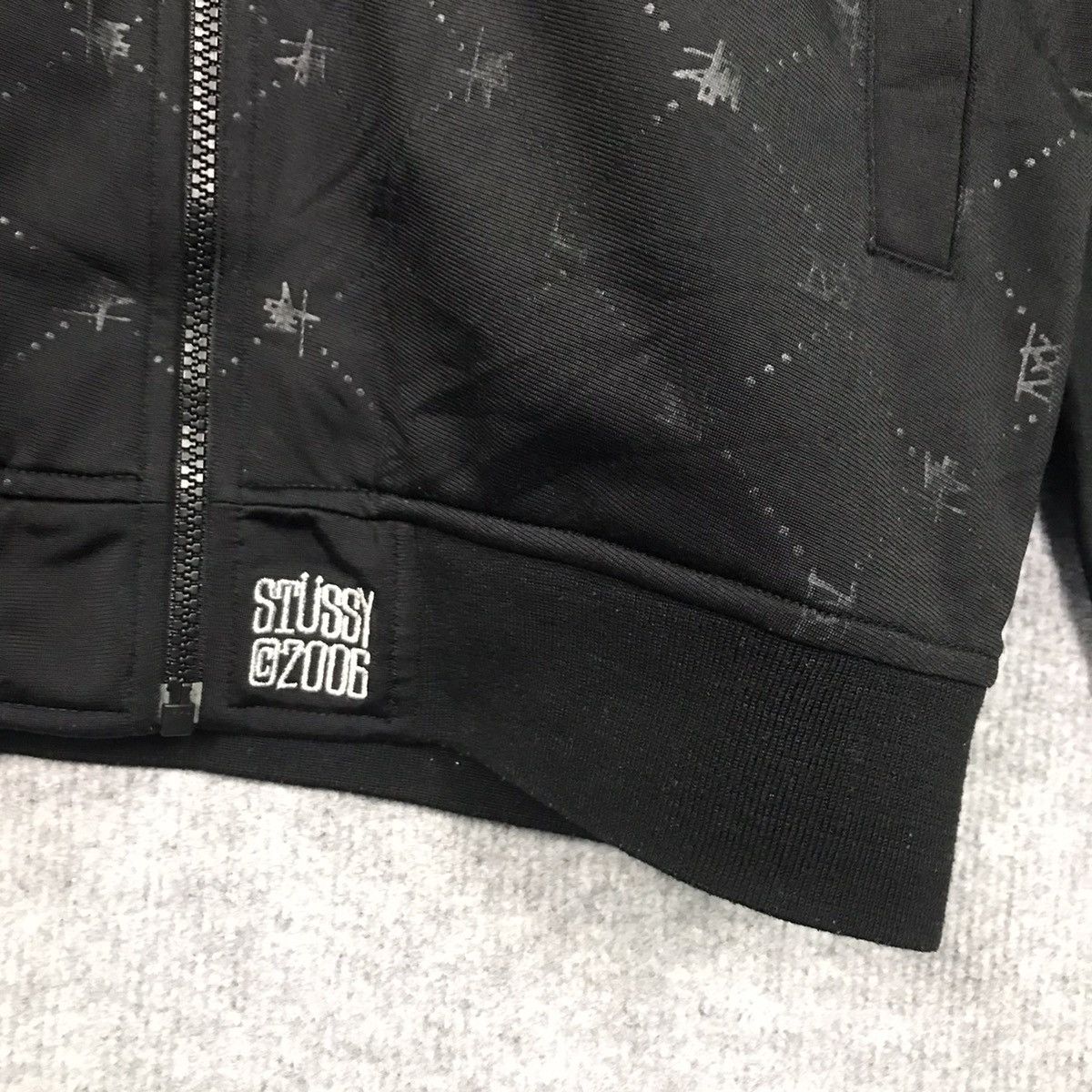 Stussy × Vintage VINTAGE STUSSY BLACK SWETER ZIPPIER JACKET Size US S / EU 44-46 / 1 - 3 Thumbnail
