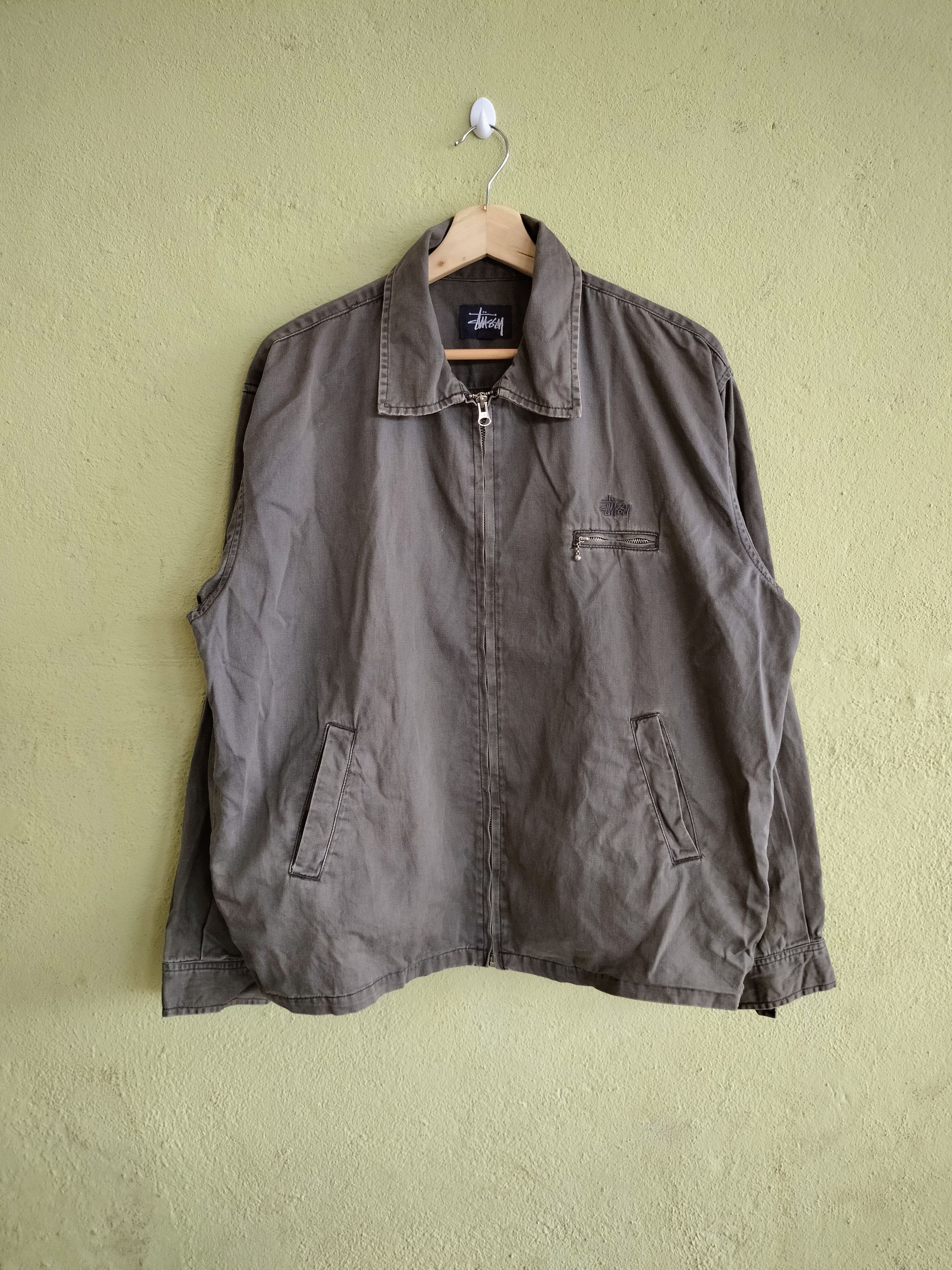 Vintage Stussy Zip Up Hooded Jacket Size M