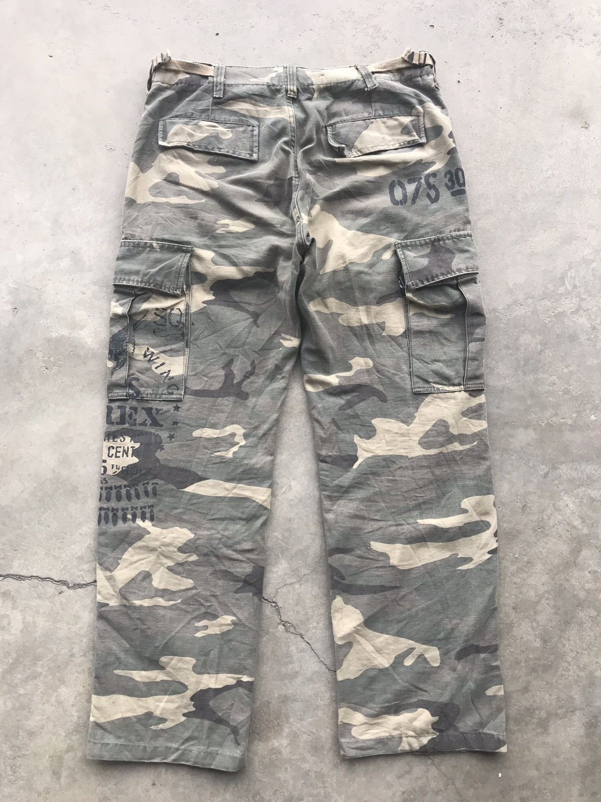 Avirex AVIREX 75th Anniversary Spell Out 13 Bomb Print Cargo Pant Size US 33 - 11 Thumbnail