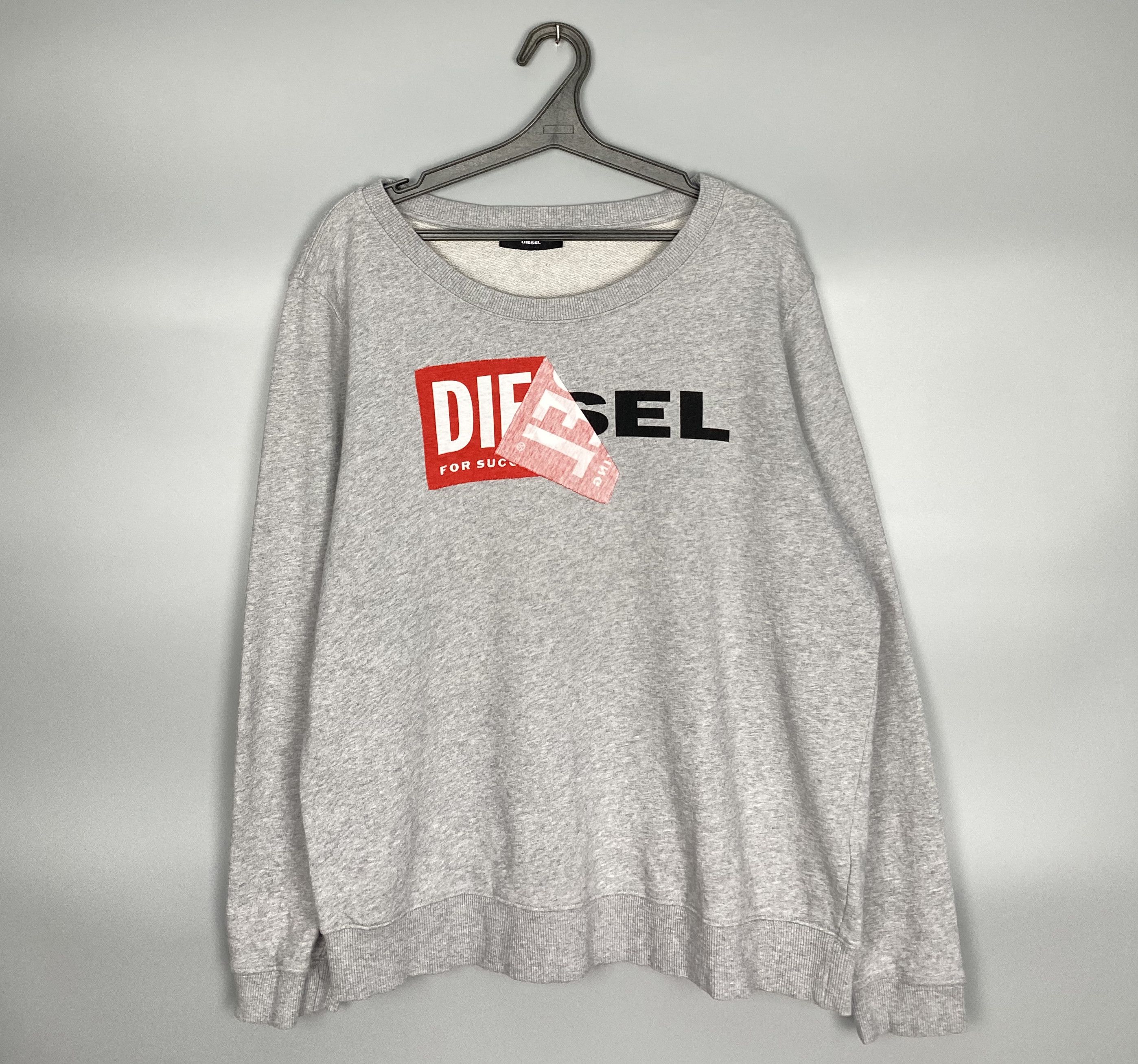 Diesel DIESEL Big Logo Sweatshirt Grey Size US M / EU 48-50 / 2 - 1 Thumbnail