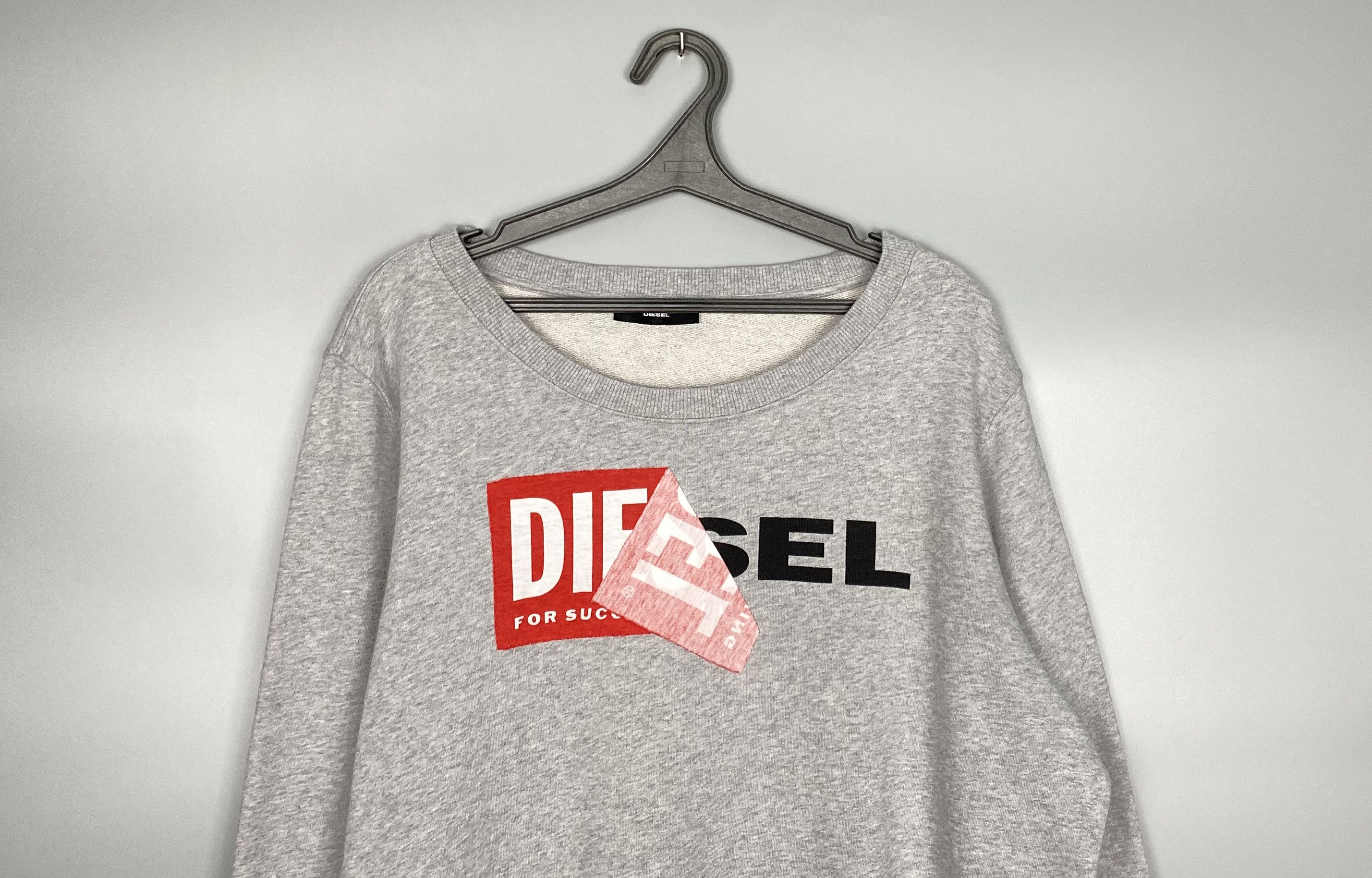 Diesel DIESEL Big Logo Sweatshirt Grey Size US M / EU 48-50 / 2 - 2 Thumbnail