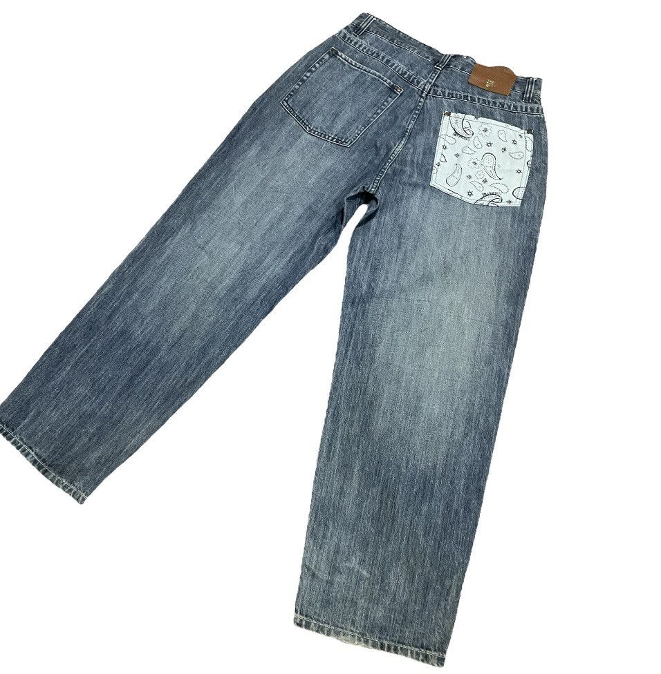 Vintage Vintage Tupac Makaveli Signature Bandana Paisley Baggy Jeans Size US 35 - 3 Thumbnail