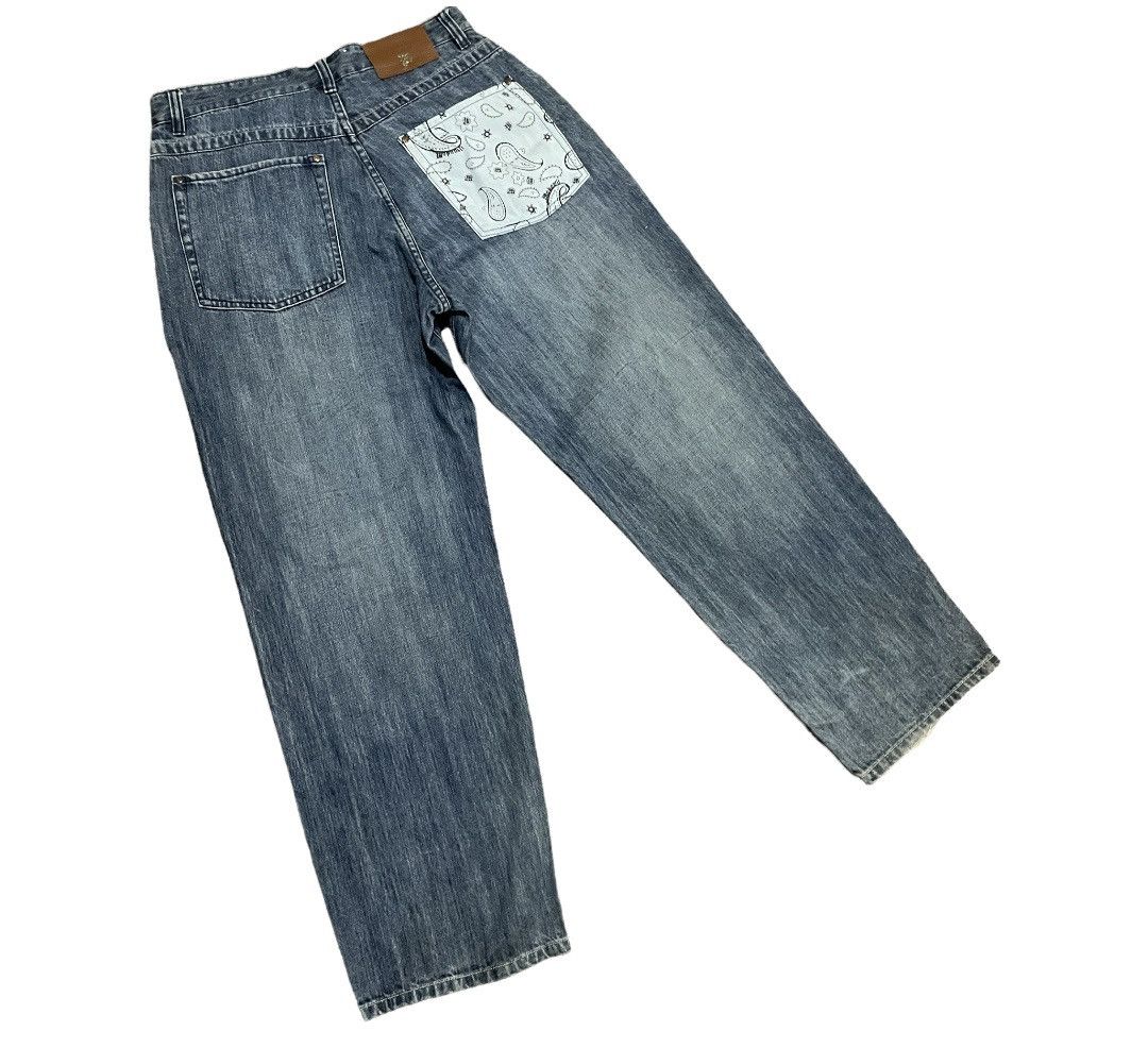 Vintage Vintage Tupac Makaveli Signature Bandana Paisley Baggy Jeans Size US 35 - 2 Preview