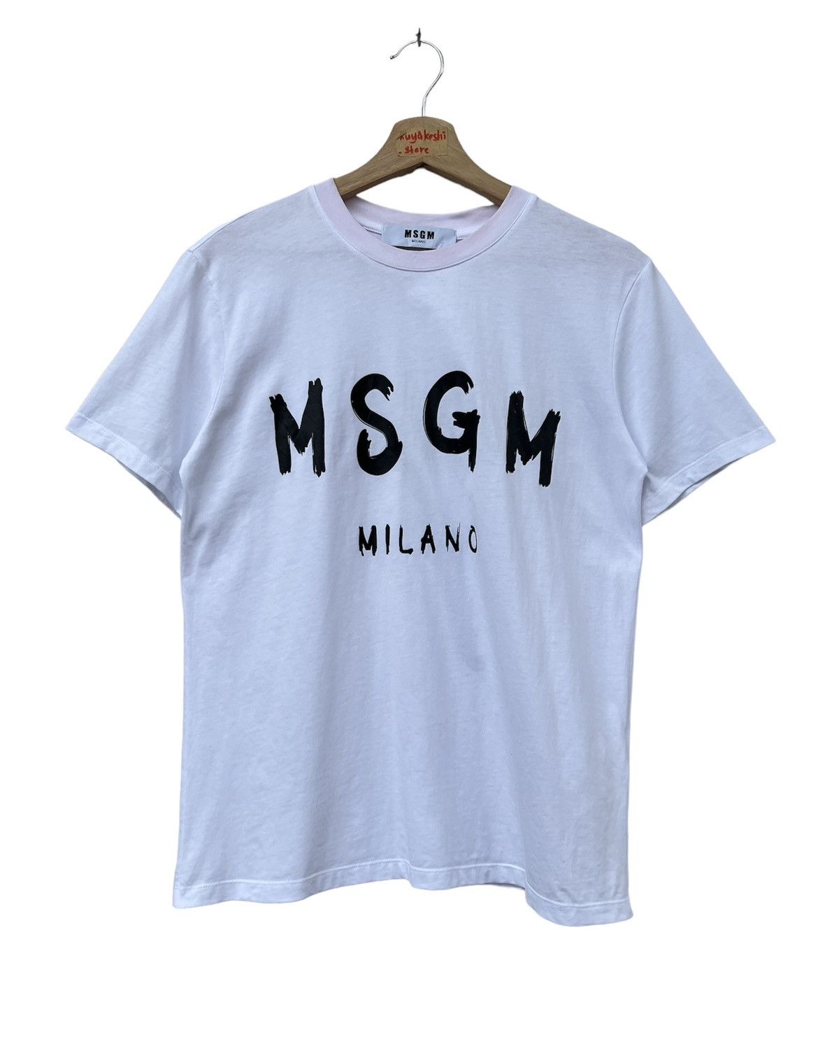 MSGM MILANO Tシャツ MSGM logo-print Cotton T-shirt | White | FARFETCH