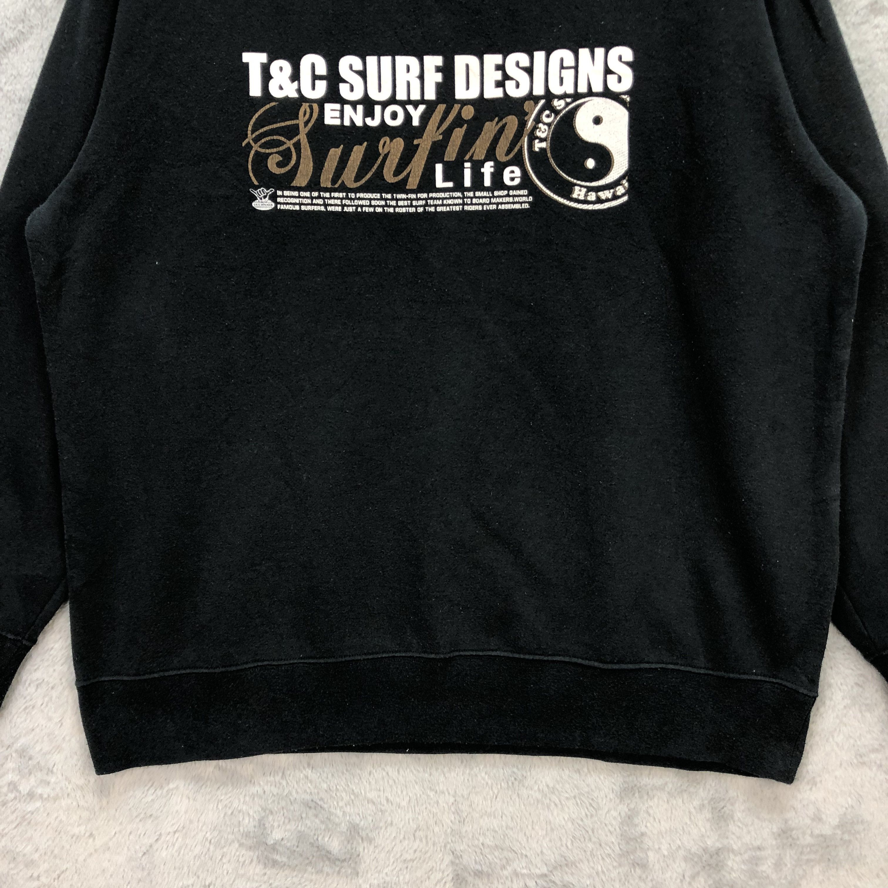 Vintage T&C Surf Design Big Logo Surfwear Sweatshirts #5793-207 Size US XL / EU 56 / 4 - 6 Thumbnail