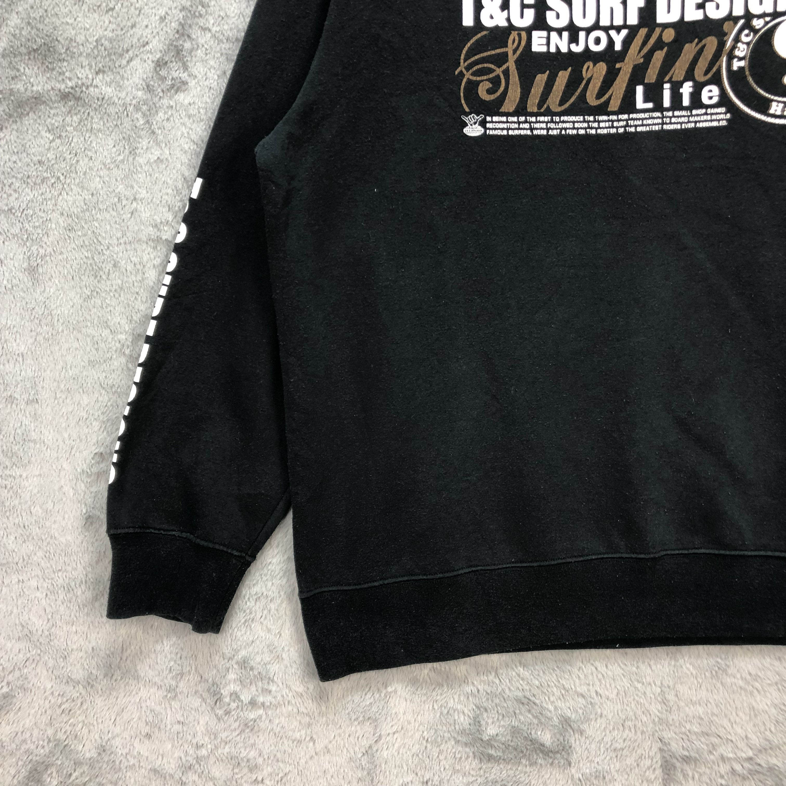 Vintage T&C Surf Design Big Logo Surfwear Sweatshirts #5793-207 Size US XL / EU 56 / 4 - 7 Thumbnail