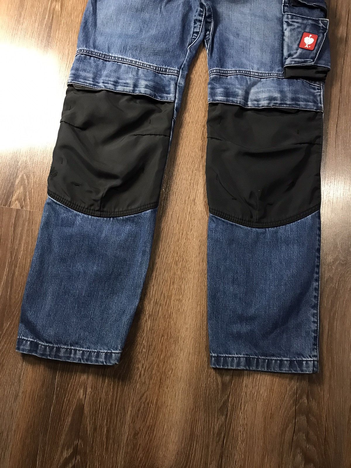 Vintage Vintage Engelbert Strauss Blue Washed Cargo Denim Carhartt Size US 31 - 3 Thumbnail