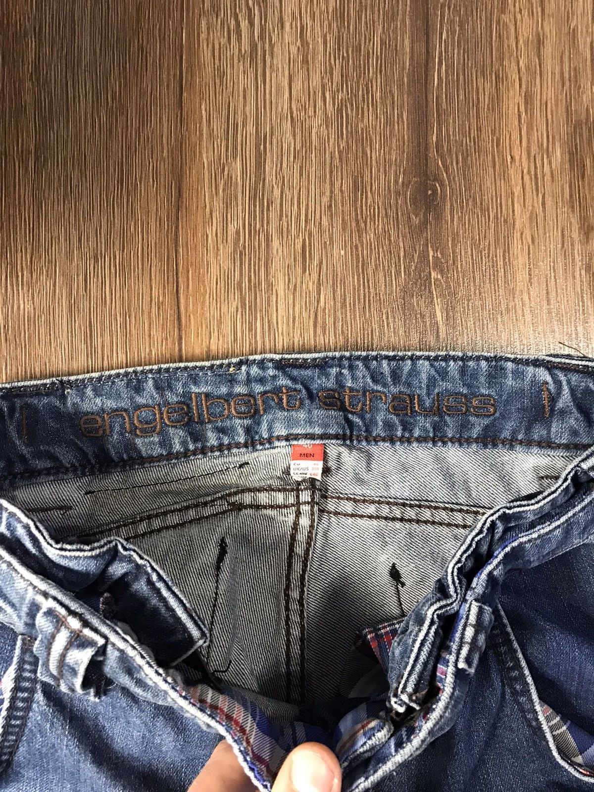 Vintage Vintage Engelbert Strauss Blue Washed Cargo Denim Carhartt Size US 31 - 5 Thumbnail