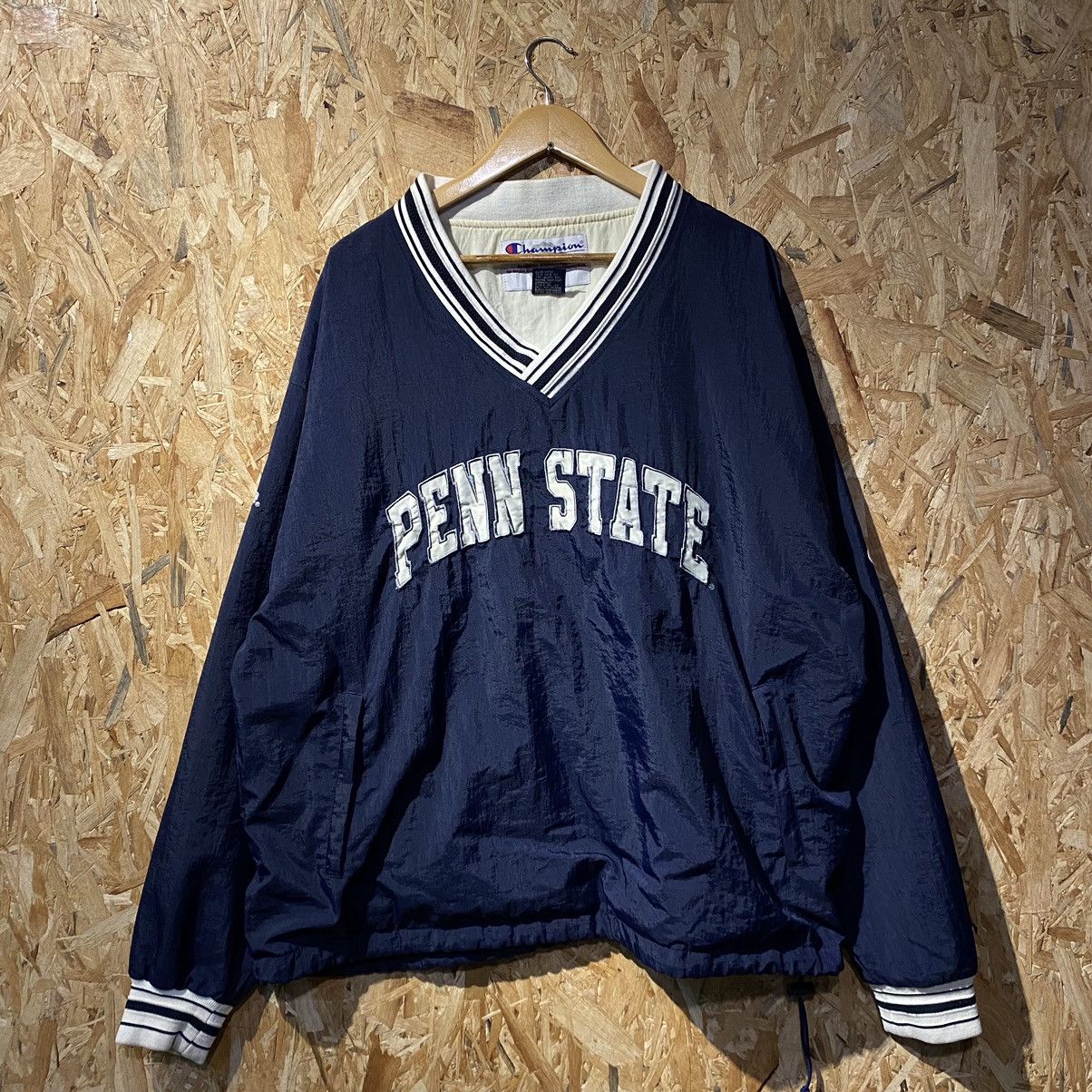 Champion × Penn × Vintage VINTAGE 90s RARE‼️Champion Pen State Windbreaker Jacket Line Size US XL / EU 56 / 4 - 1 Thumbnail