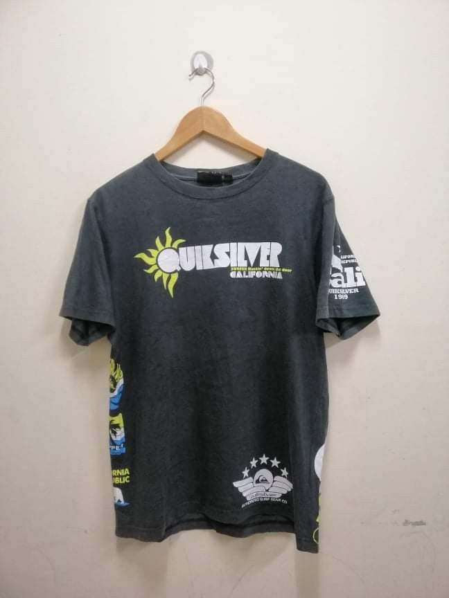 image of California Republic Surfing T-Shirt in Grey, Men's (Size Medium)