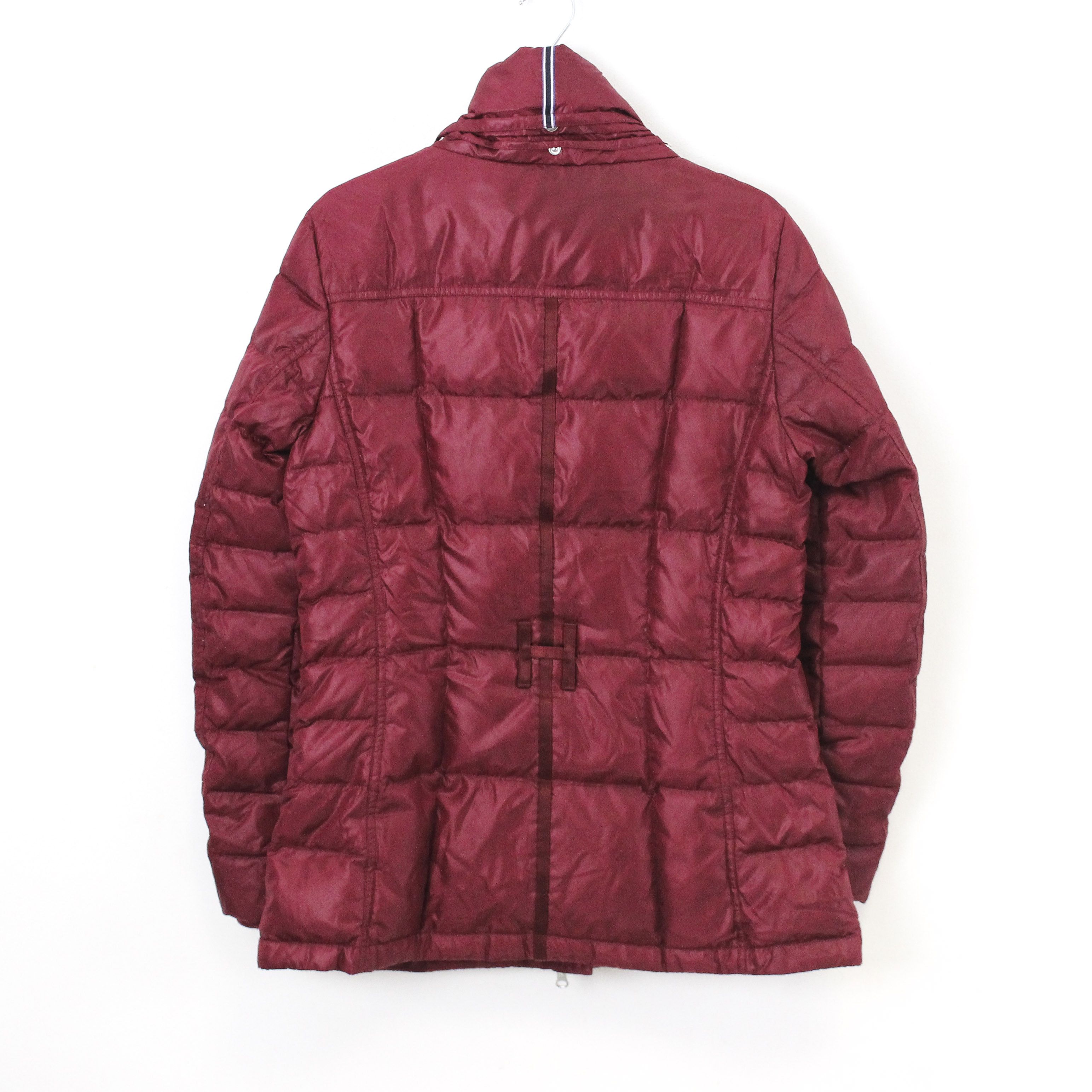 Tommy Hilfiger Puffer Jacket Over Coat Burgundy Padded Winter Warm Zip Size S / US 4 / IT 40 - 5 Thumbnail