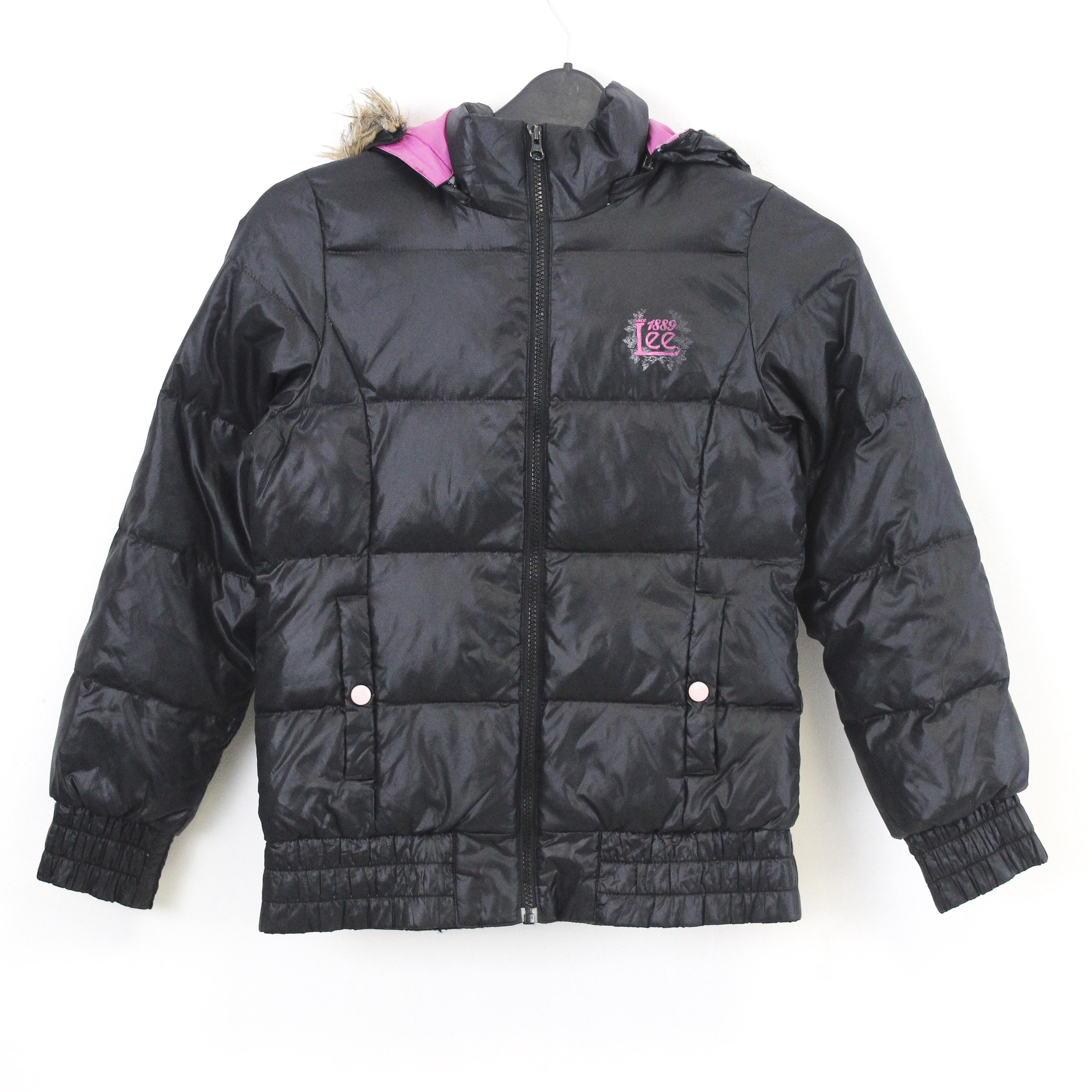 Lee Down Puffer Jacket Hooded Parka Coat Feather Padded Winter Size S / US 4 / IT 40 - 1 Thumbnail