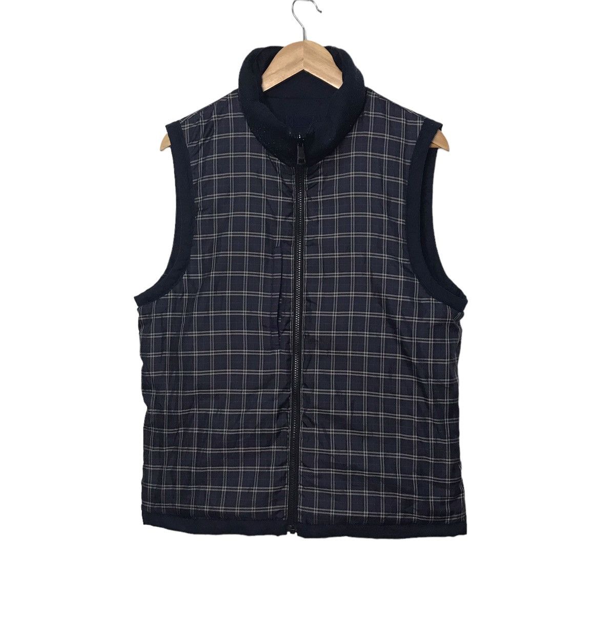 ジャケット・アウター Burberry DOWN Reversible Nova Check Vest Burberry Black Label Nova Check Down Puffer Reversible Vest - www