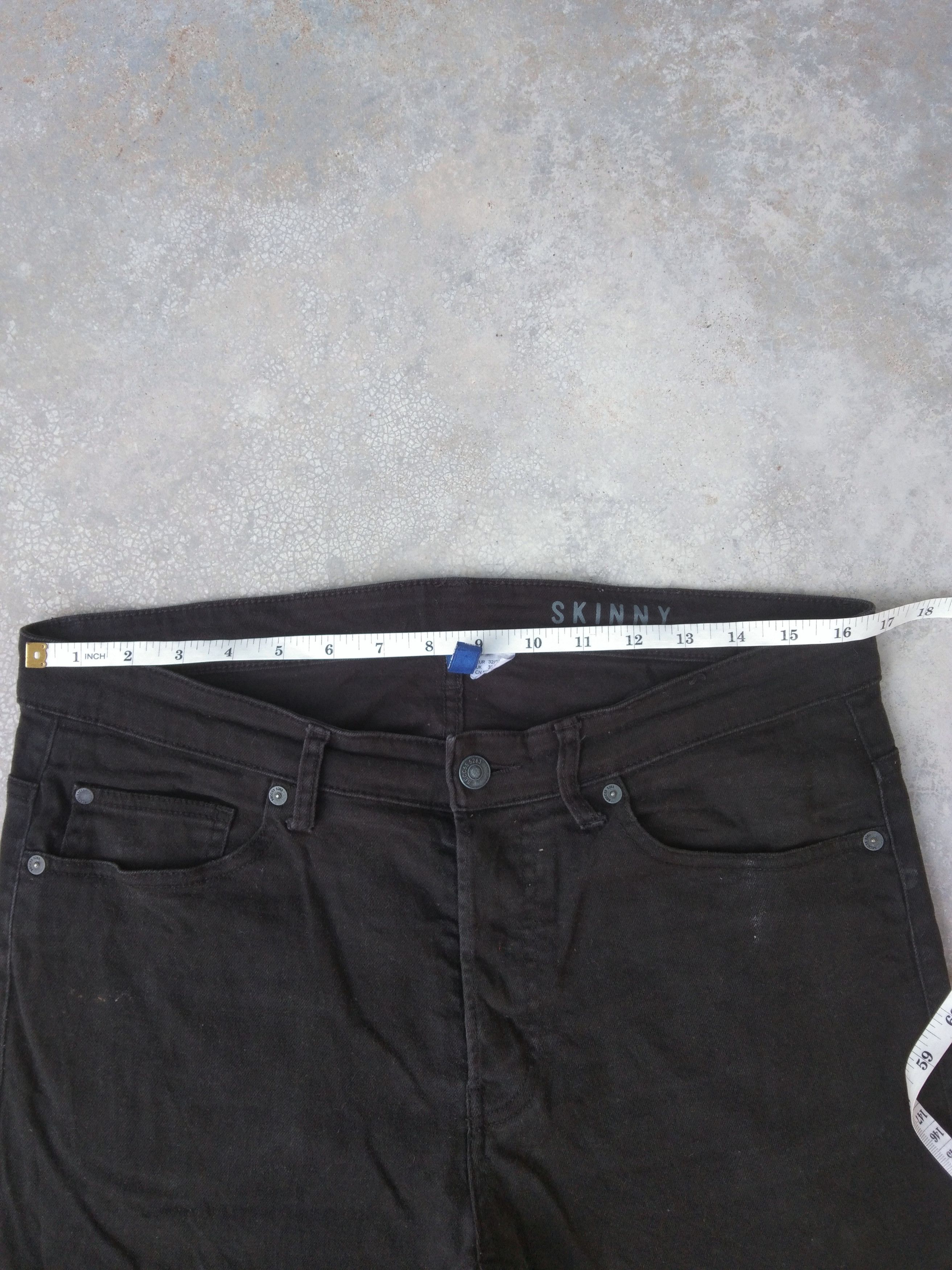 H&M H&M Distressed Black Skinny Moto Pants Style Balmain 33x29 Size US 33 - 5 Thumbnail