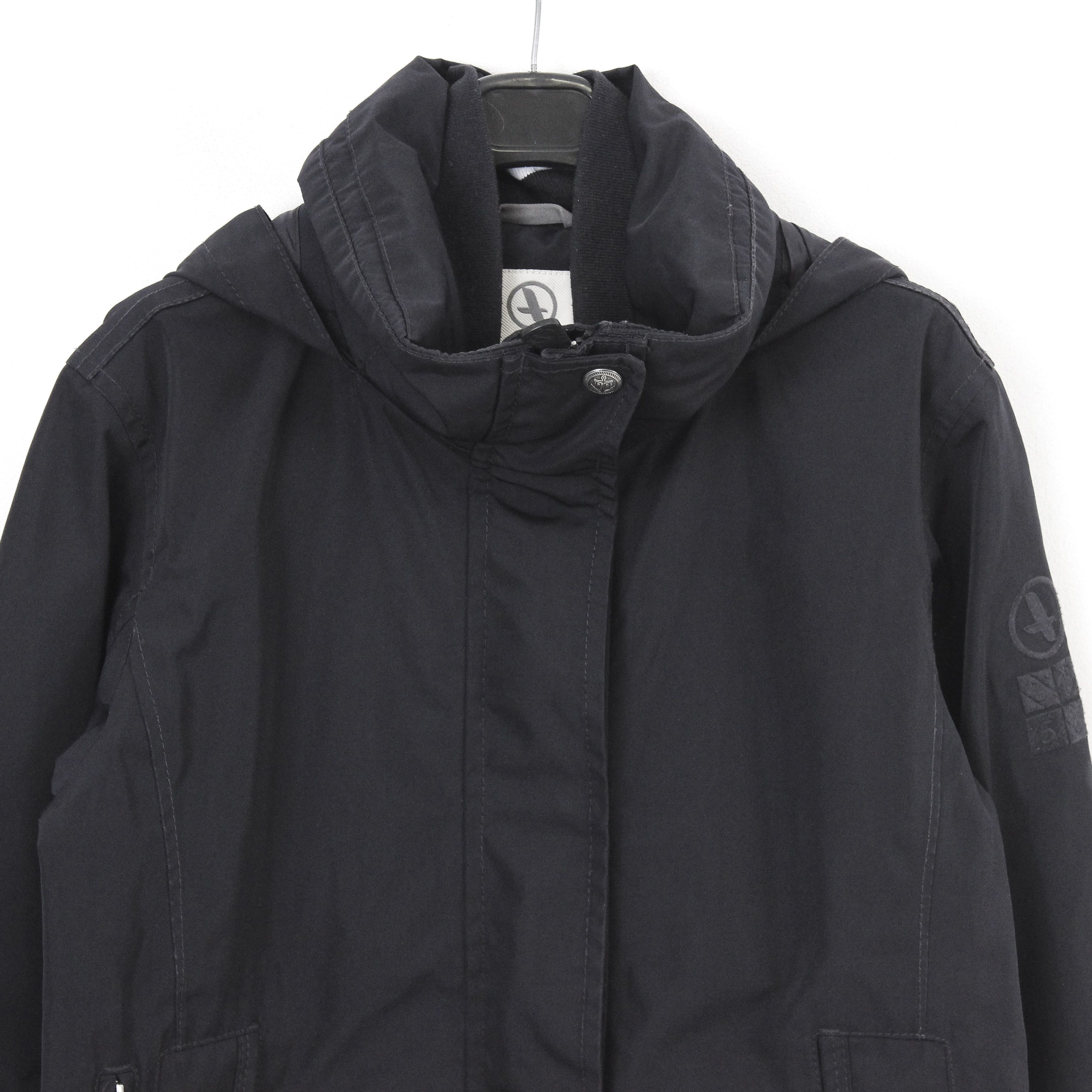 Aigle FOURWINDS Jacket Over Coat Hidden Hood Parka Winter Navy Zip Size M / US 6-8 / IT 42-44 - 3 Thumbnail