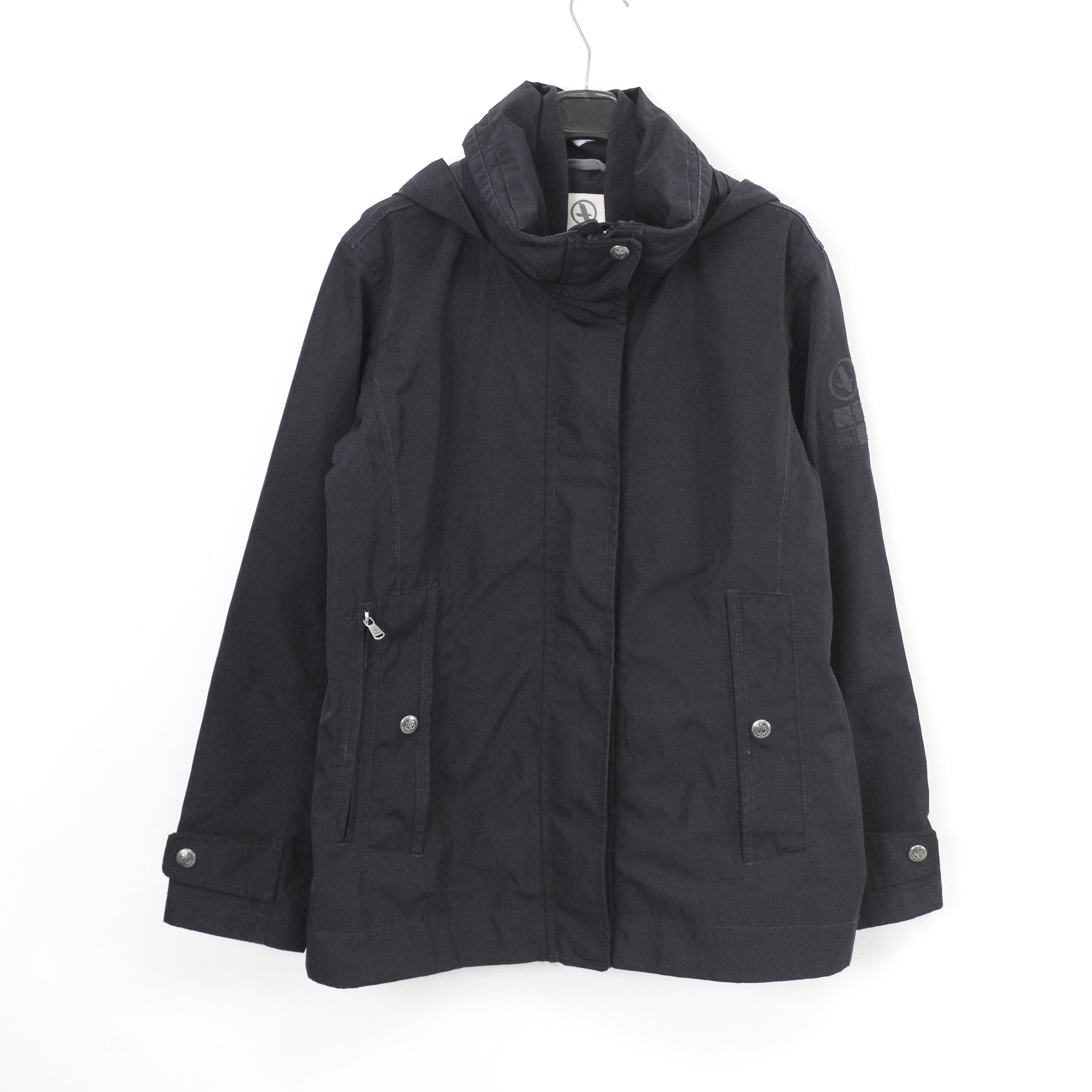 Aigle FOURWINDS Jacket Over Coat Hidden Hood Parka Winter Navy Zip Size M / US 6-8 / IT 42-44 - 1 Thumbnail