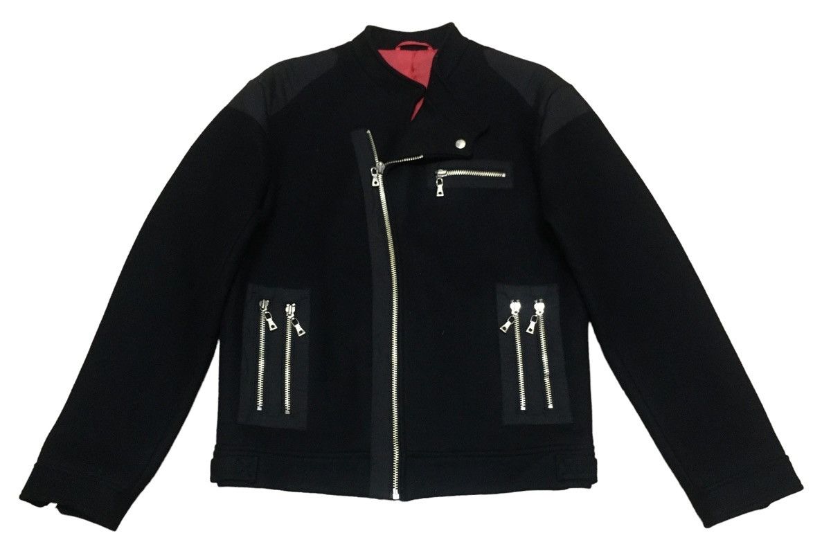 14th Addiction Vintage Semantic Design Double Collar Bondage Jacket 1990s Size US L / EU 52-54 / 3 - 1 Thumbnail