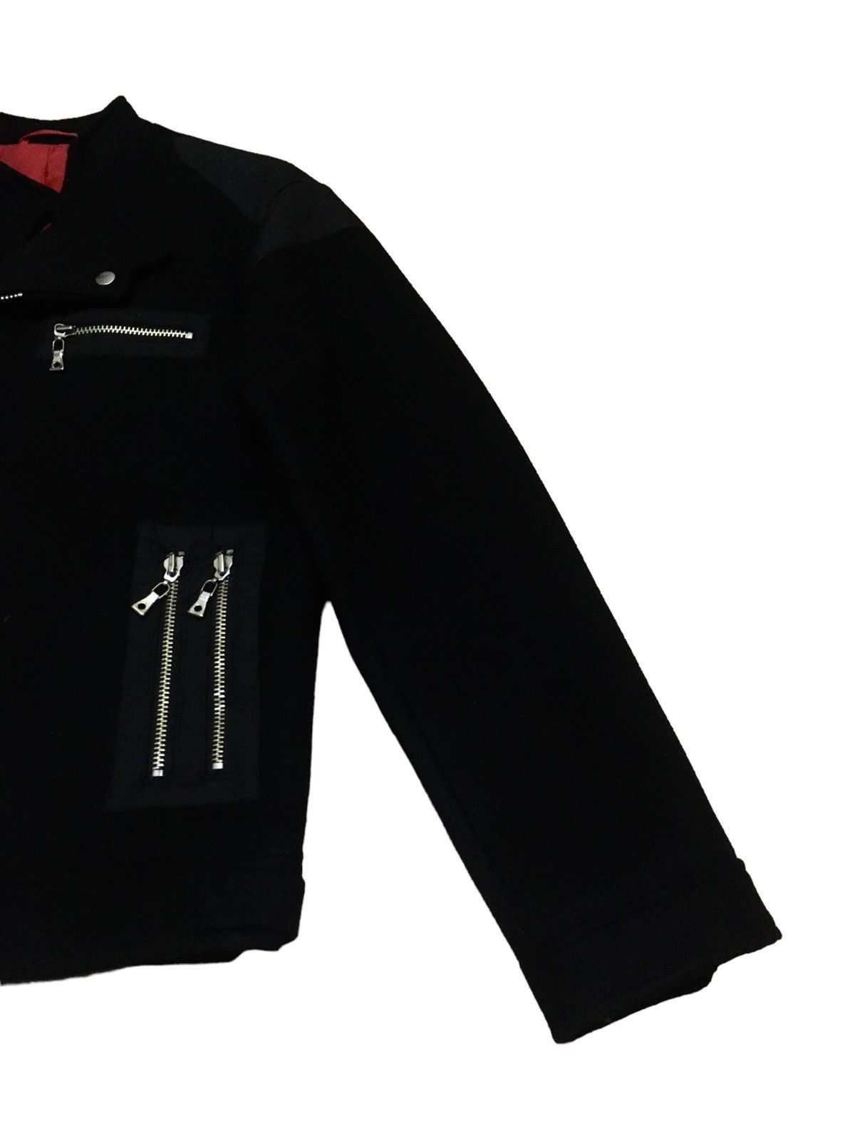 14th Addiction Vintage Semantic Design Double Collar Bondage Jacket 1990s Size US L / EU 52-54 / 3 - 6 Thumbnail