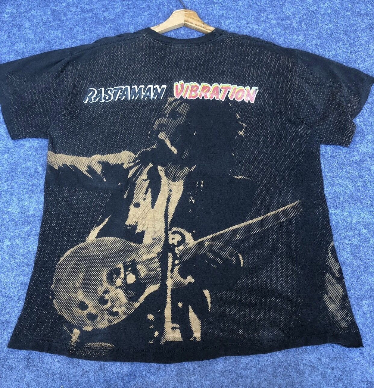 Bob Marley × Rap Tees × Vintage LastDrop🔥Rare🔥VtgBob Marley Rastaman Vibration Sun Faded Tee Size US XL / EU 56 / 4 - 8 Thumbnail