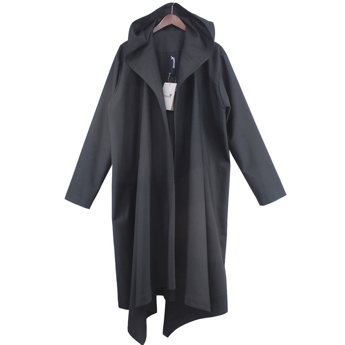 Ground Y 22AW T／W gabardine Front drape hoodie cardigan Sweaters  