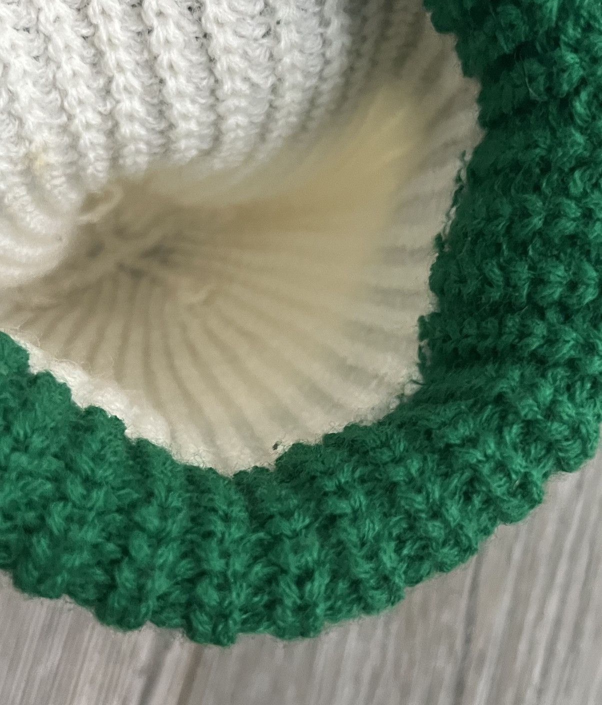 NBA × Vintage 1980s Boston Celtics Vintage Winter Hand Knit Patch Hat Size ONE SIZE - 4 Thumbnail