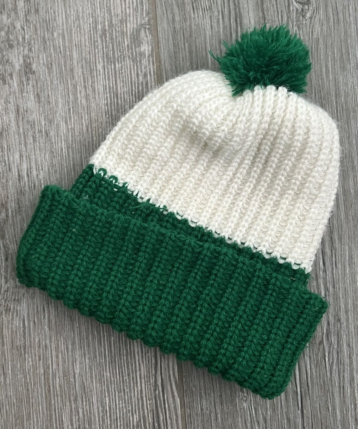 NBA × Vintage 1980s Boston Celtics Vintage Winter Hand Knit Patch Hat Size ONE SIZE - 3 Thumbnail