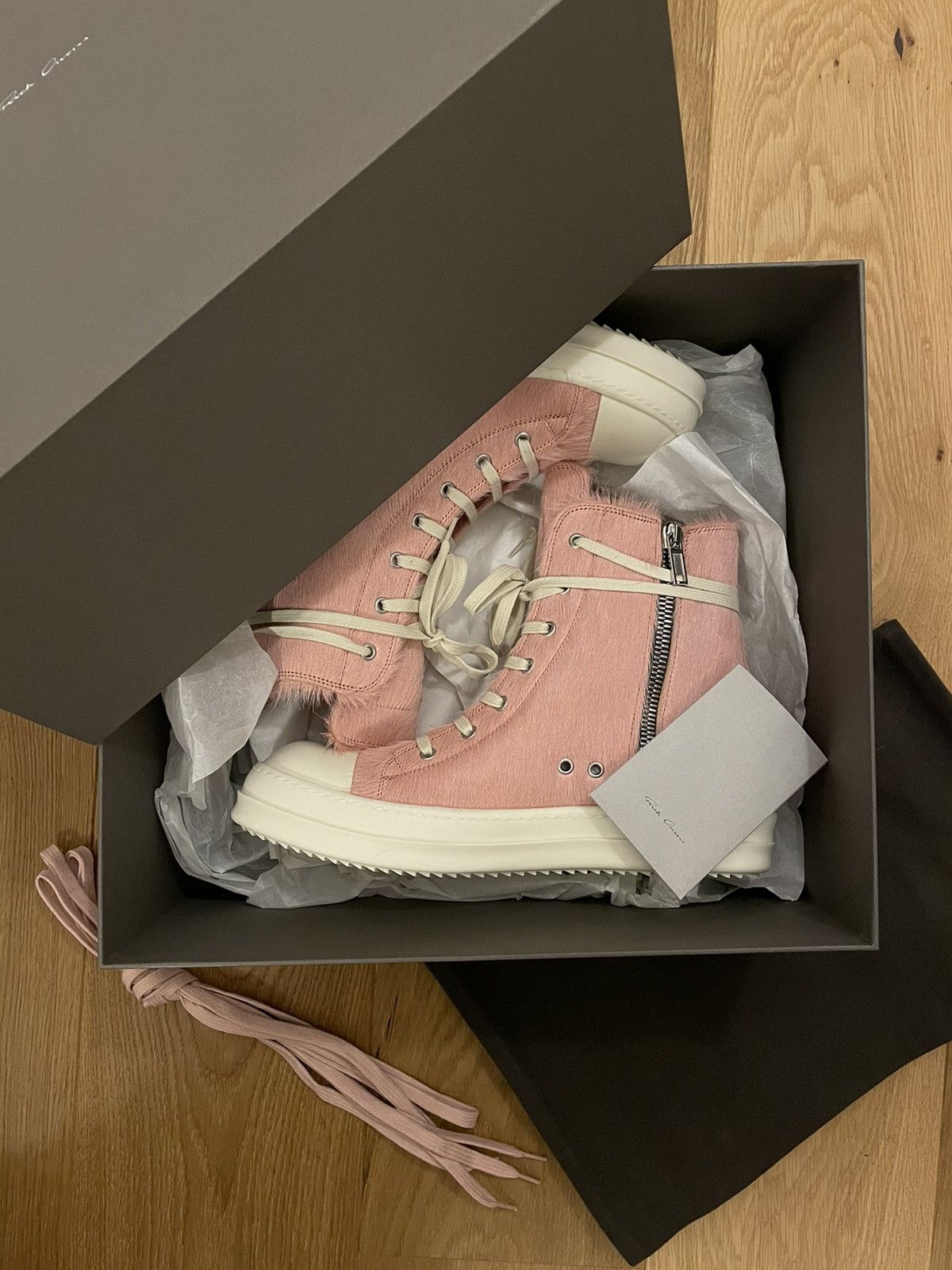 Rick Owens Rick Owens Ramones FW22 Strobe Runway Pony Hair Pink 