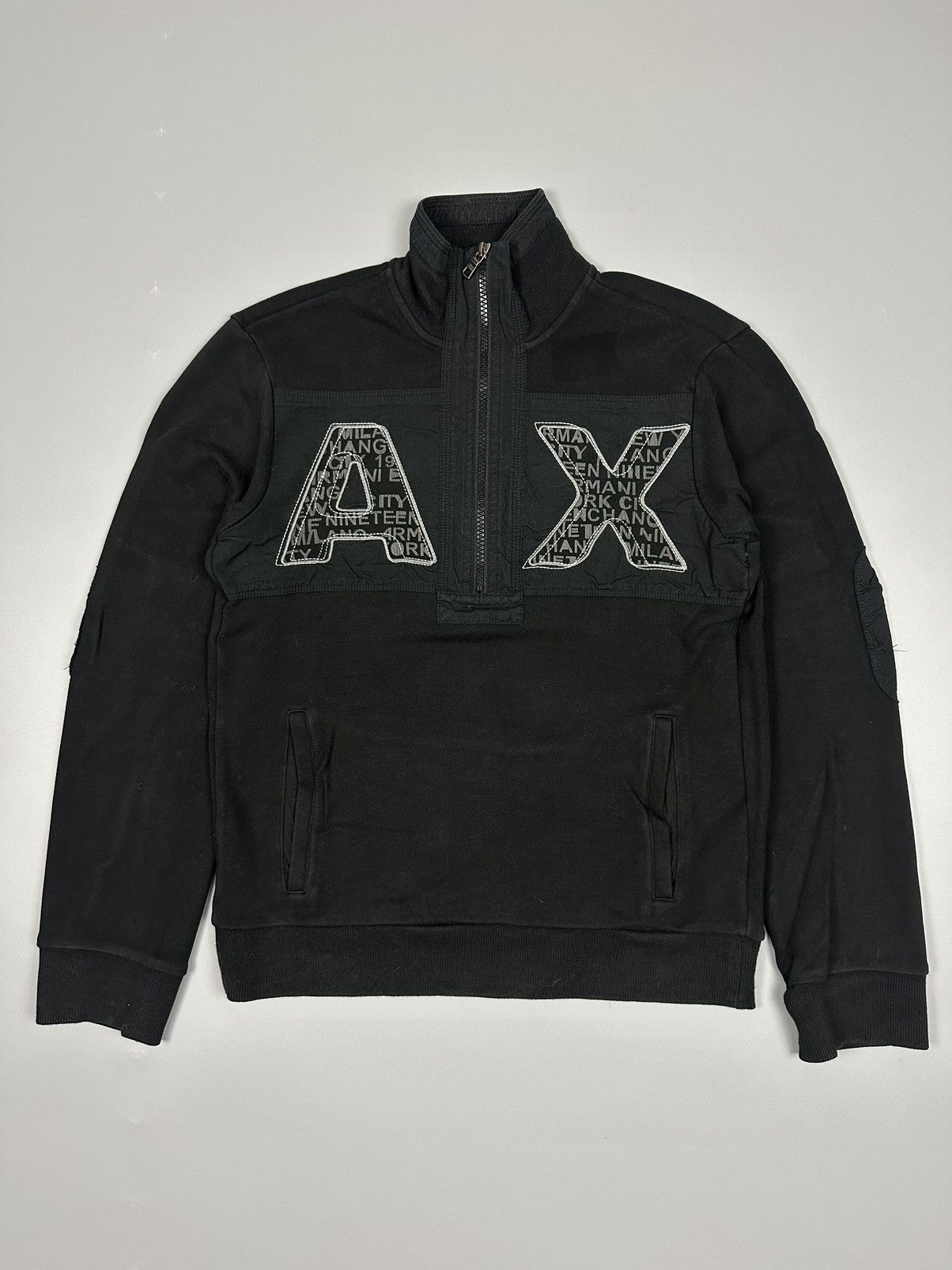 Armani Exchange × Vintage Armani Exchange Big Logo turtleneck Sweatshirt Size US XS / EU 42 / 0 - 1 Thumbnail