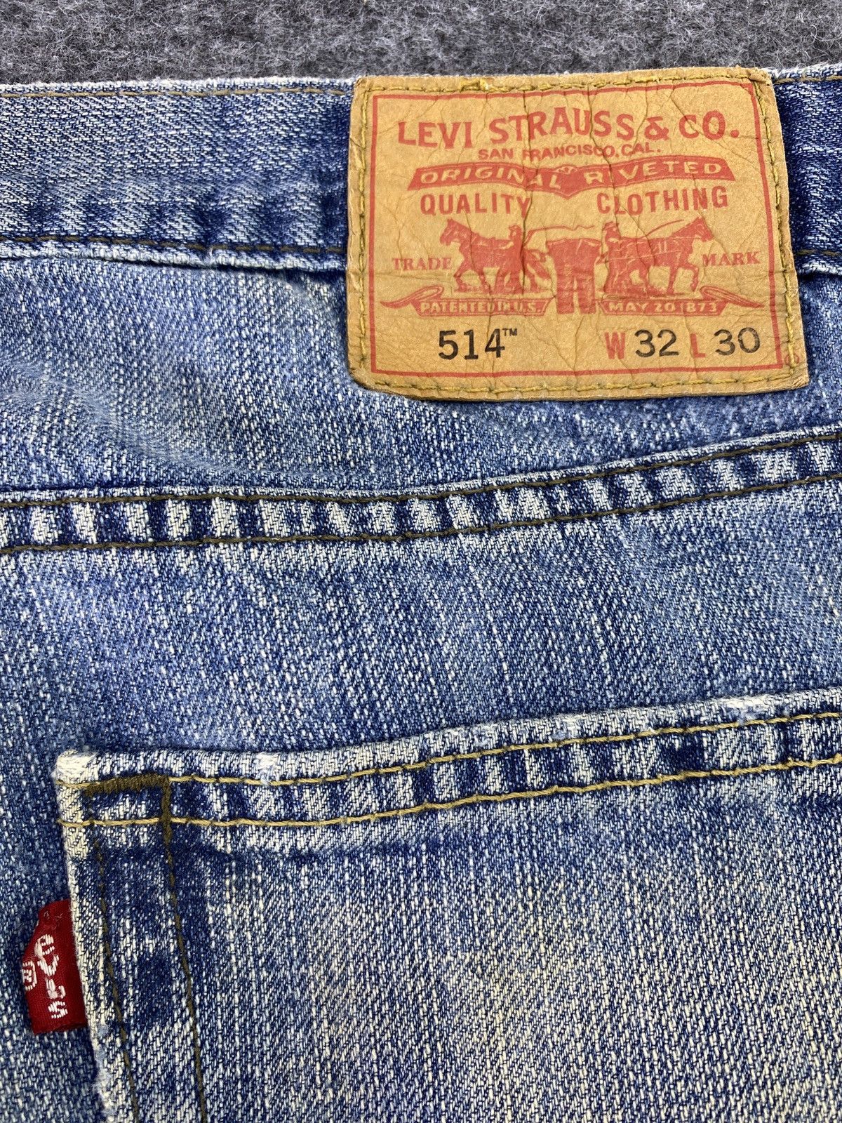 Jean × Levi's × Vintage VINTAGE LEVIS 514 RUSTY BLUE WASH JEANS 32x30- J022 Size US 33 - 10 Thumbnail