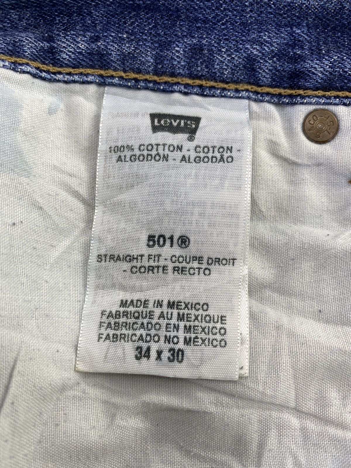 Jean × Levi's × Vintage VINTAGE LEVIS 501 DISTRESSED BLUE WASH JEANS - J023 Size US 34 / EU 50 - 7 Thumbnail