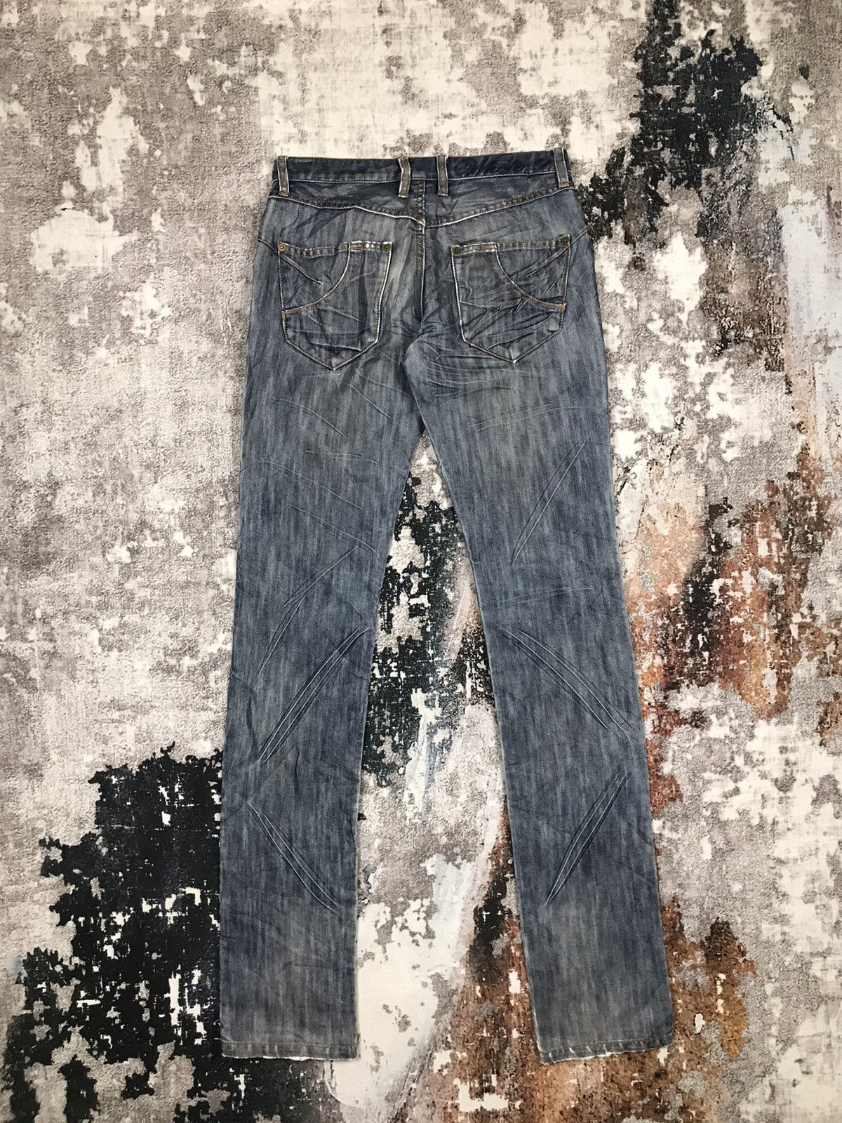 Japanese Brand Vintage Japanese Whole 9 Nice Design Punk Style Denim Jeans Size US 29 - 9 Thumbnail