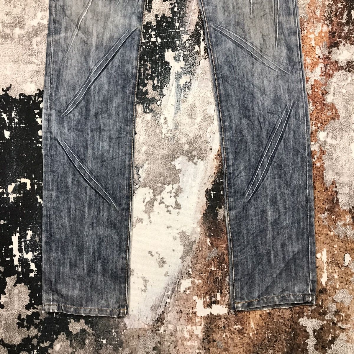 Japanese Brand Vintage Japanese Whole 9 Nice Design Punk Style Denim Jeans Size US 29 - 6 Thumbnail