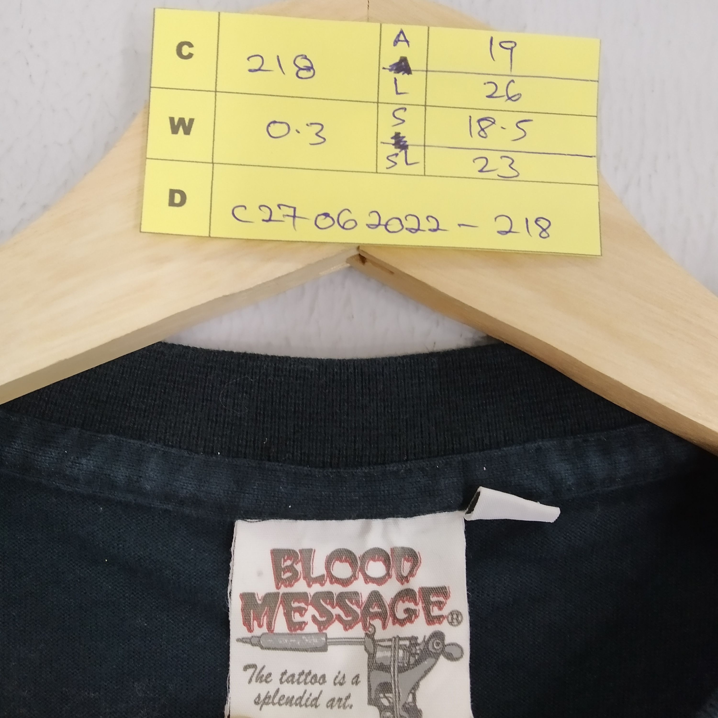 Art Comes First Vintage Blood Message The Tattoo Art Shirt Size US M / EU 48-50 / 2 - 9 Thumbnail