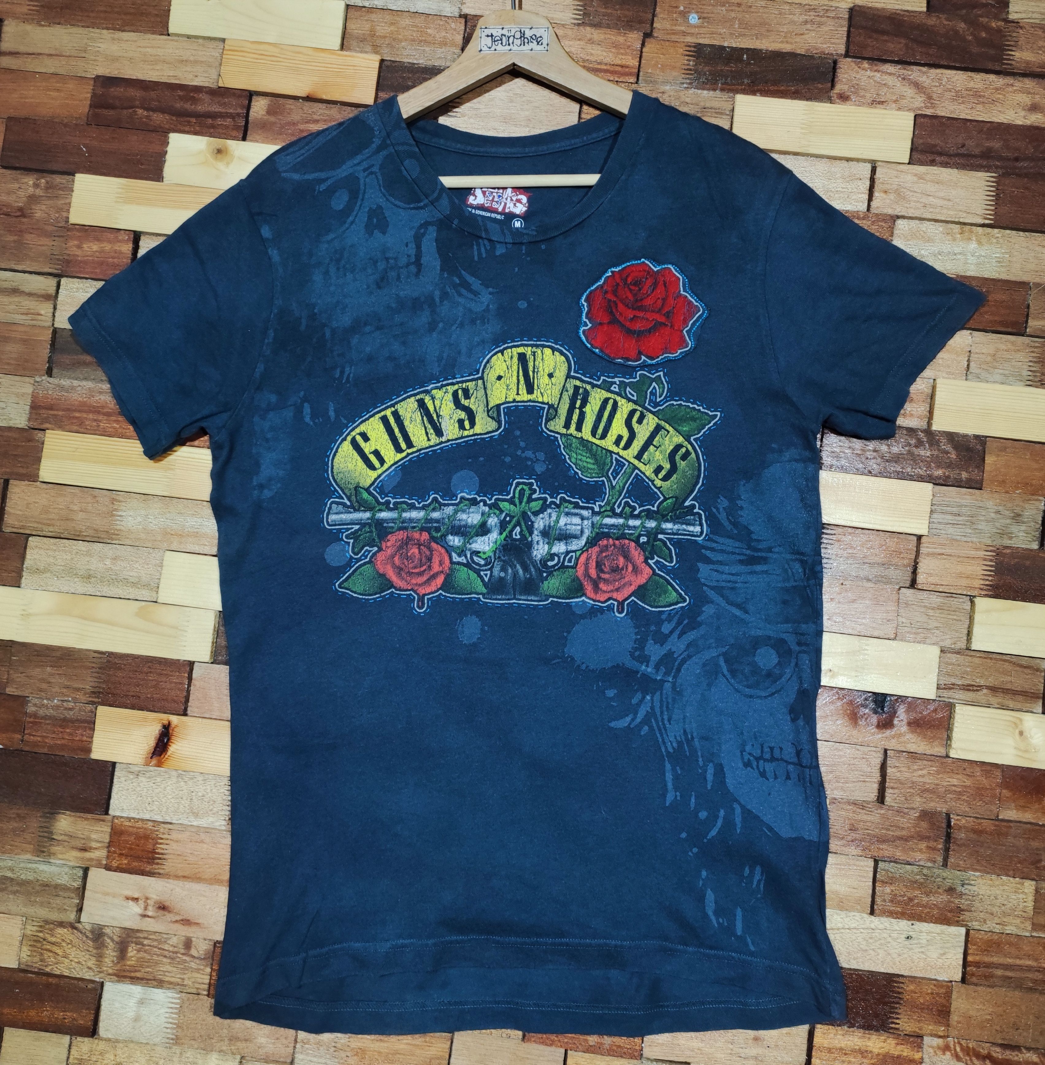 RARE !! Guns N Roses Skull OVP Patch T Shirt