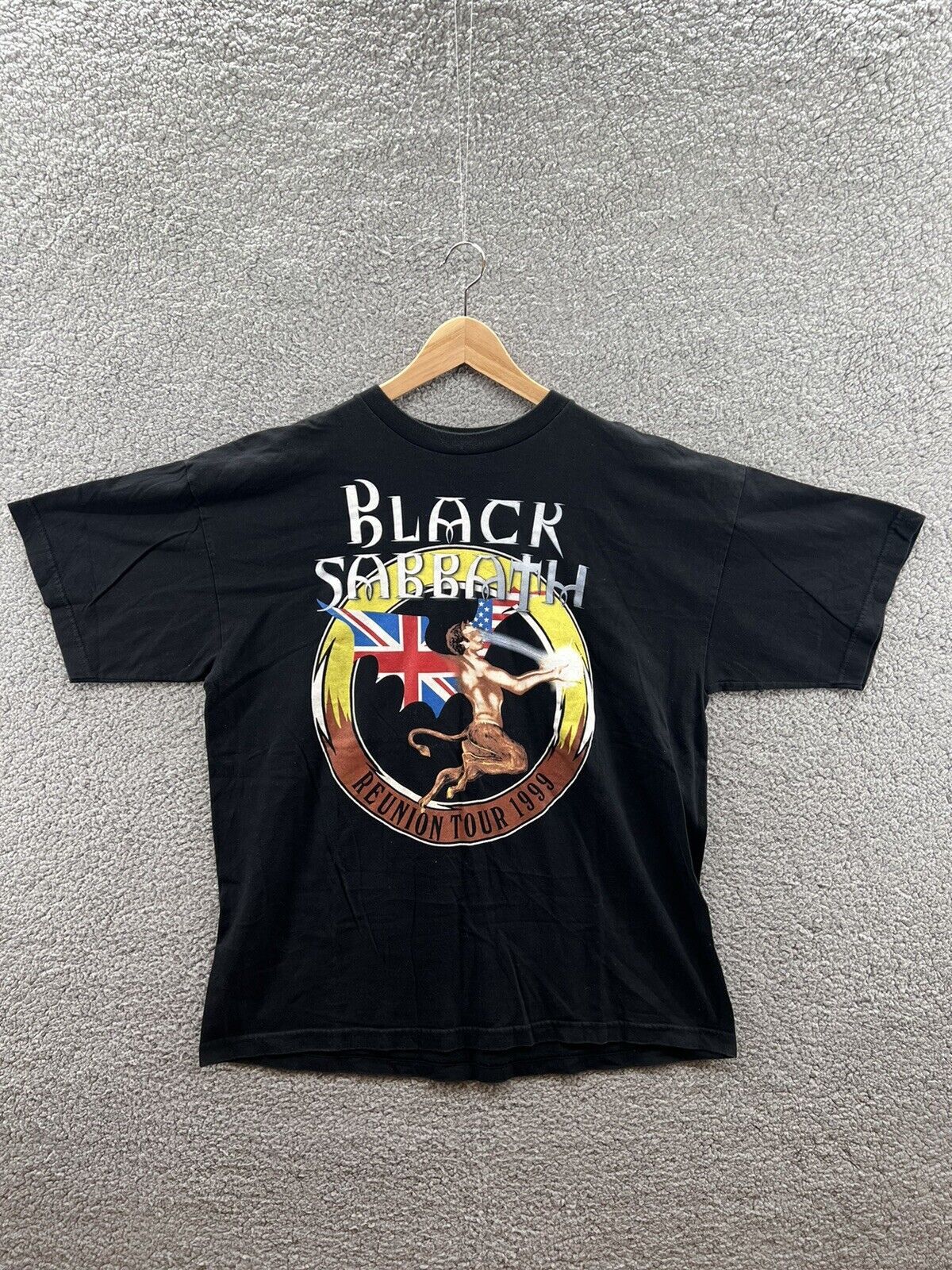 Cronies Vintage Black Sabbath 1999 Reunion Tour Black T-Shir