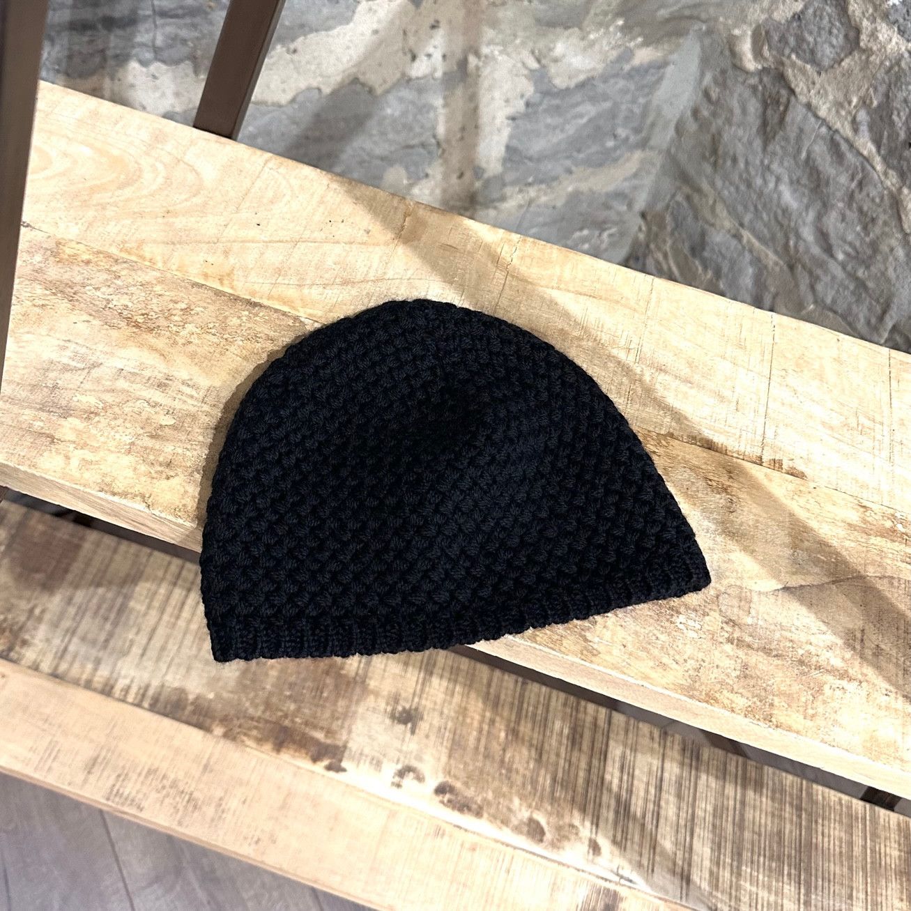 Lanvin Lanvin Black Knit Wool Beanie Size ONE SIZE - 1 Thumbnail