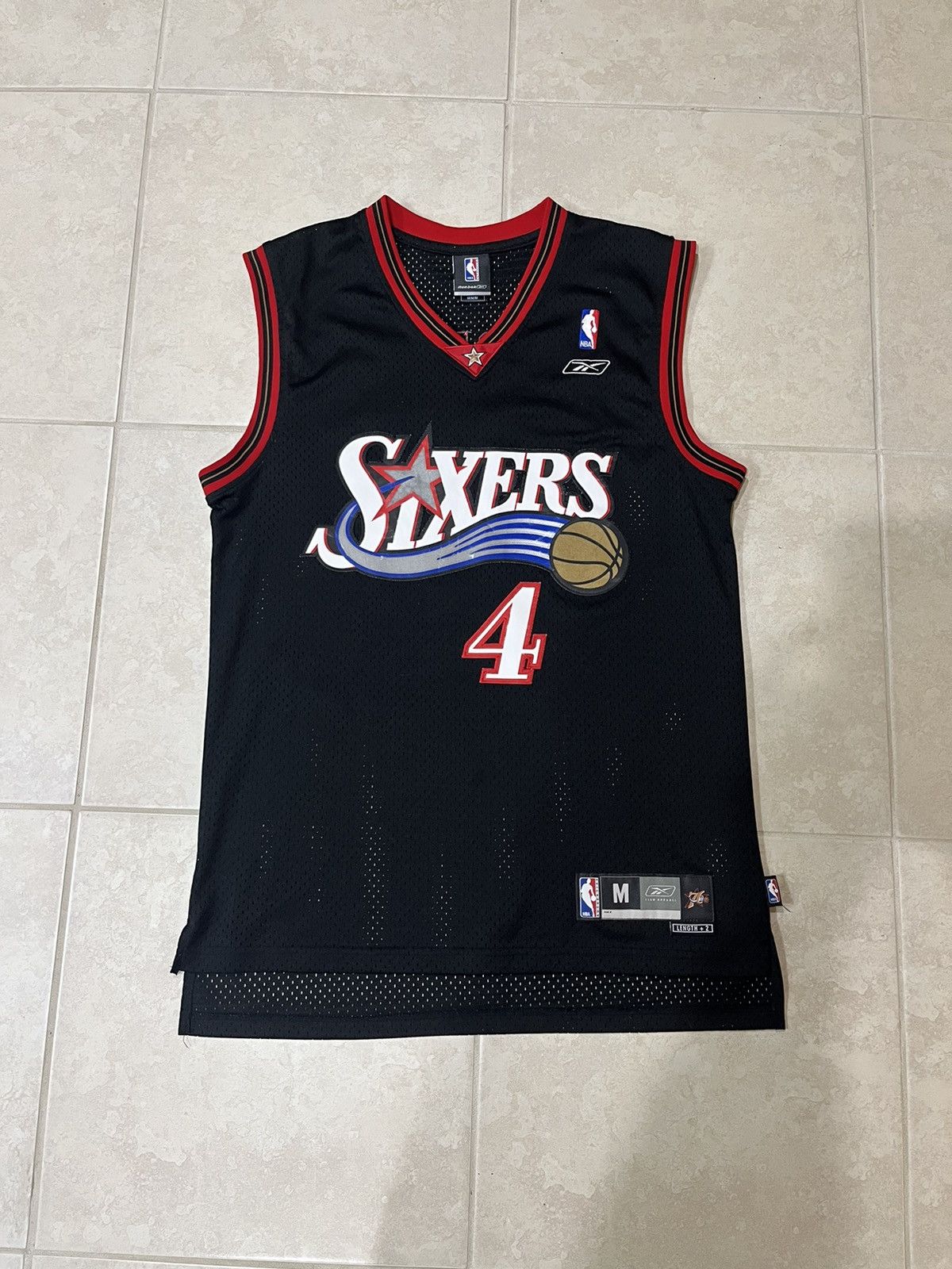 Reebok Philadelphia 76ers NBA Chris Webber Vintage Satin Jersey