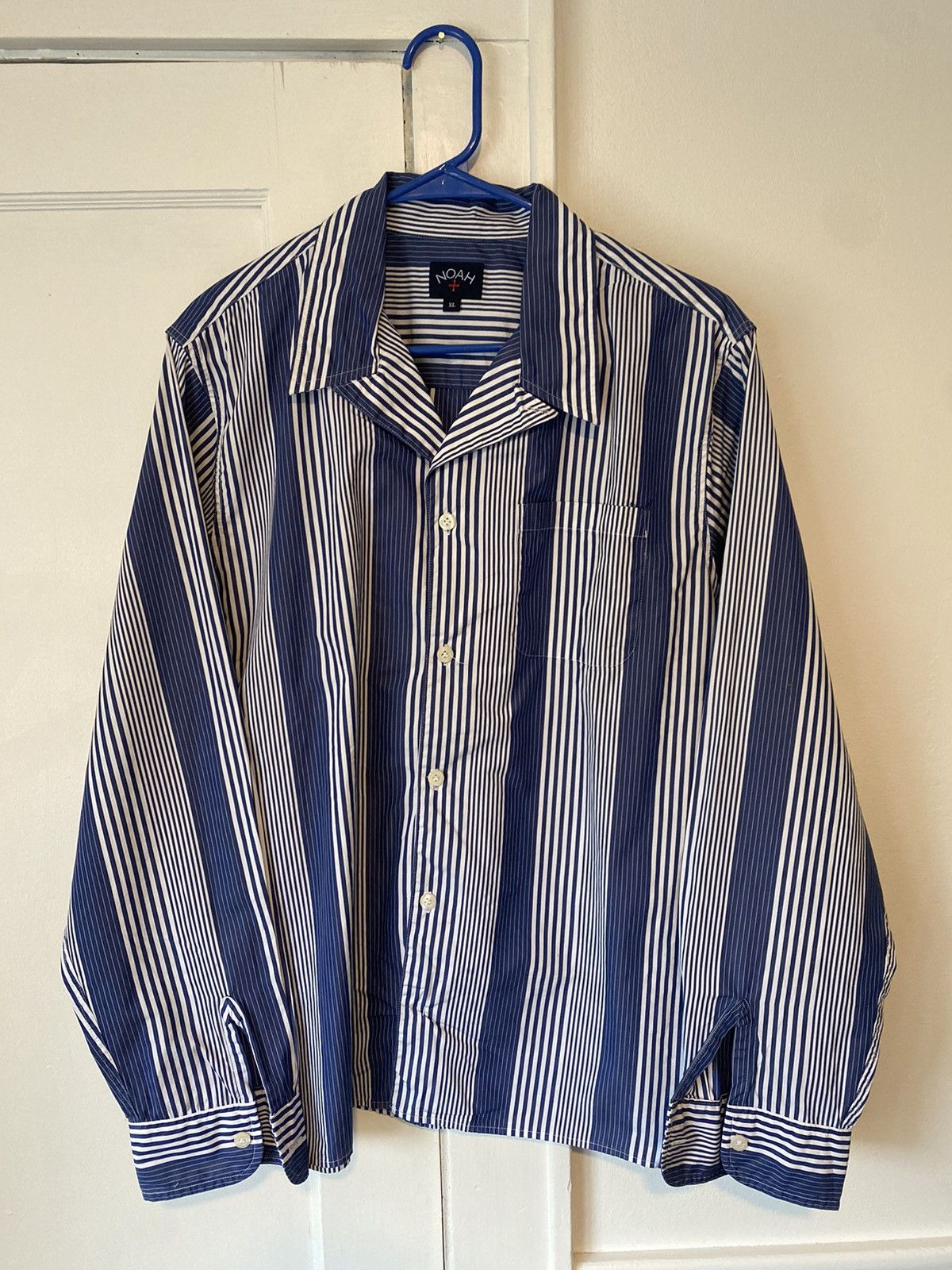 Noah Noah nyc camp collar l/s stripe shirt xl | Grailed