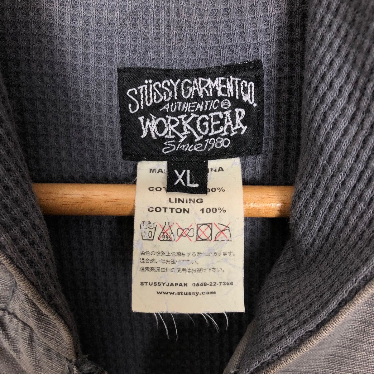 Stussy Vintage Stussy Garment Workgear Worker Light Jacket Hoodie Size US XL / EU 56 / 4 - 6 Thumbnail