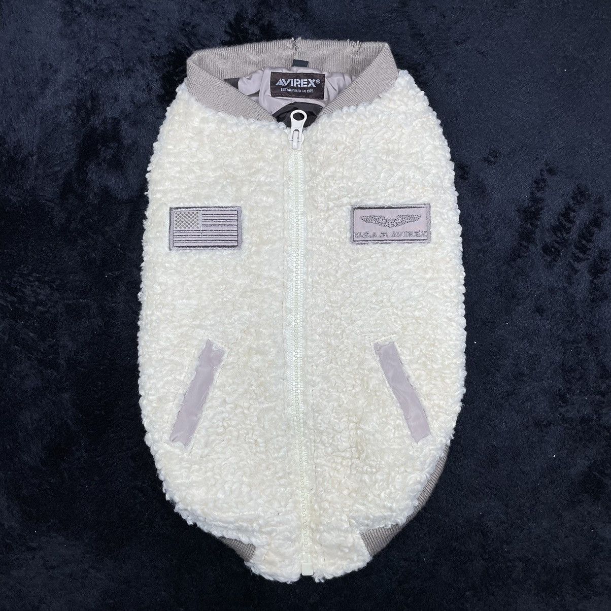 Rare Avirex fleece dog jacket