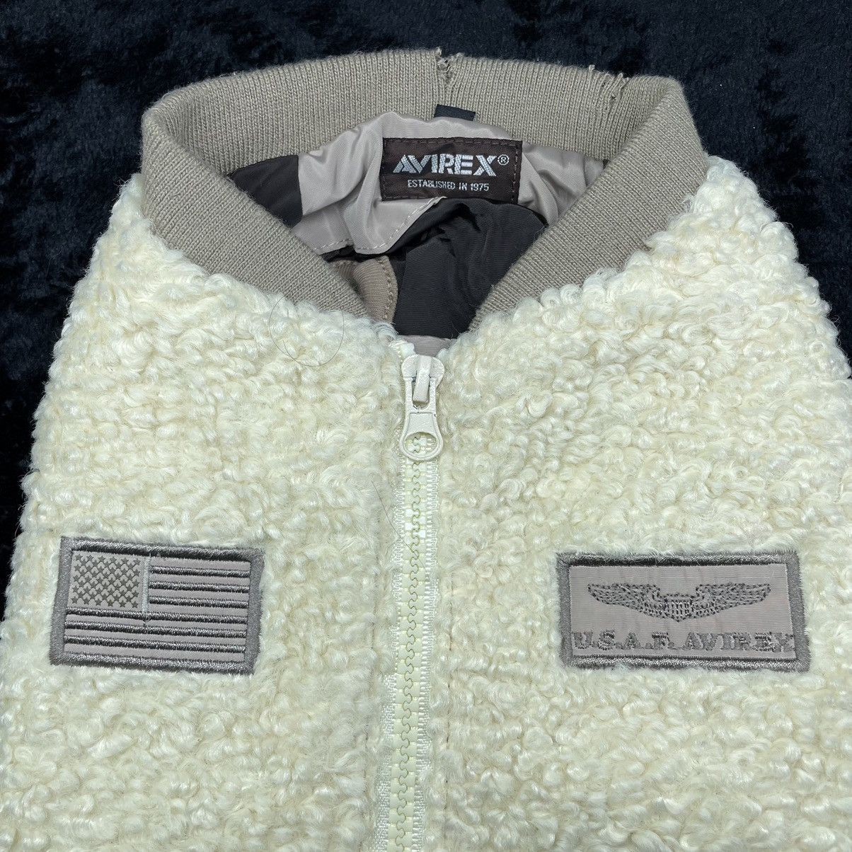 Rare Avirex fleece dog jacket