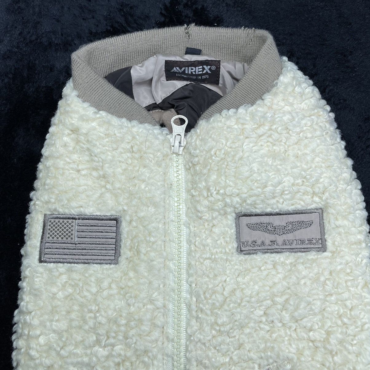 Rare Avirex fleece dog jacket