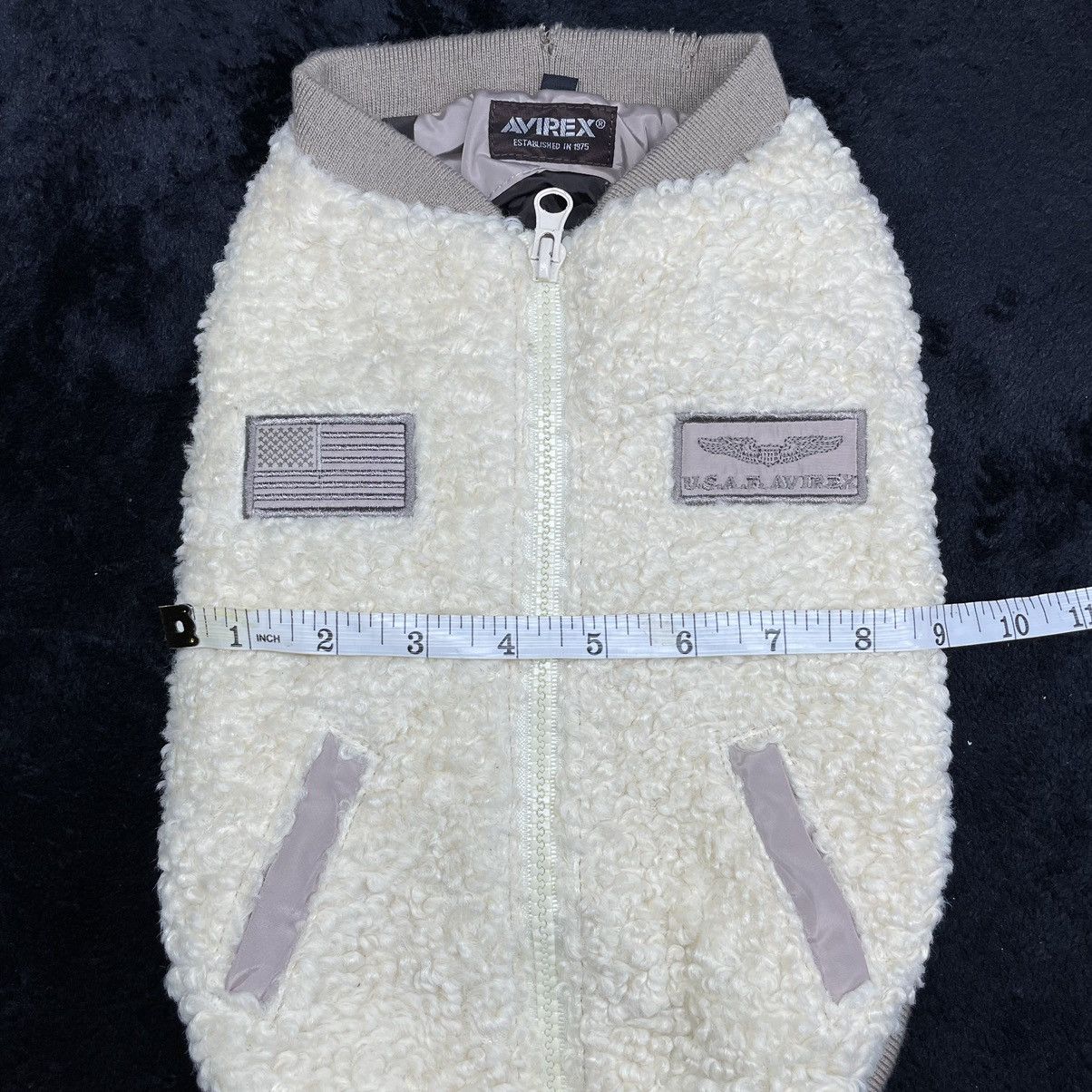 Rare Avirex fleece dog jacket