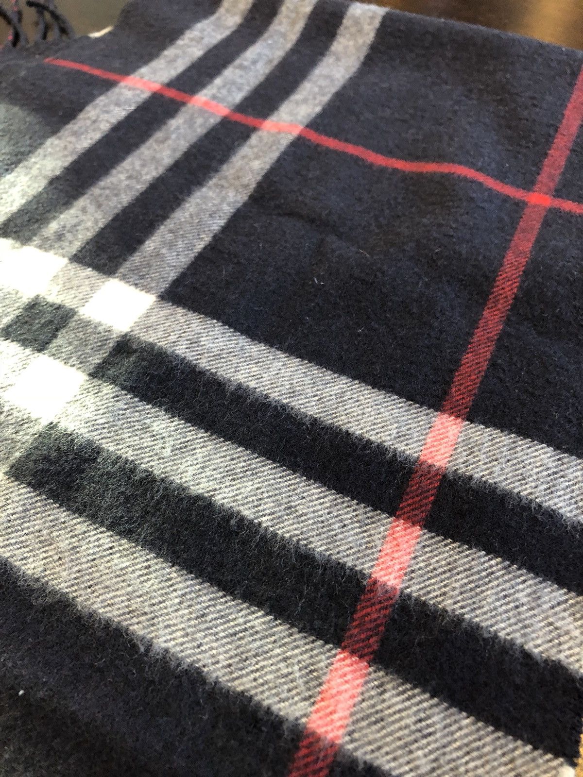 Burberry Blue Plaid Cashmere Scarf Size ONE SIZE - 2 Thumbnail