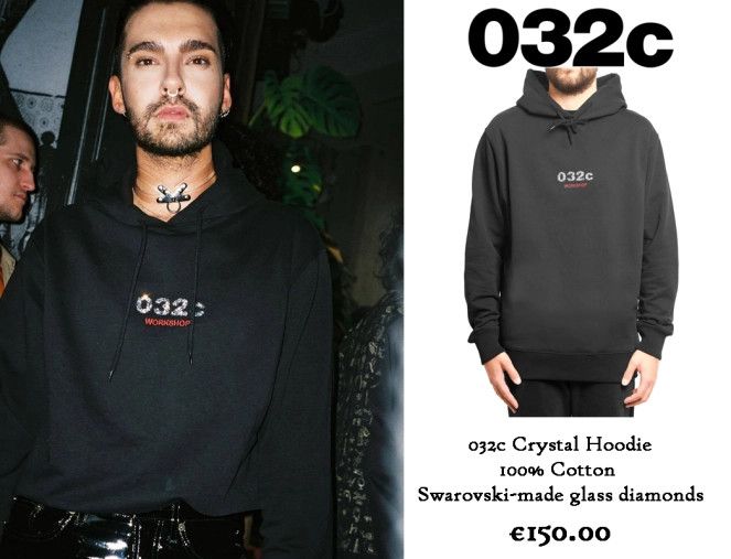 032c × Swarovski Black Crystal Hoodie Size US XL / EU 56 / 4 - 2 Thumbnail