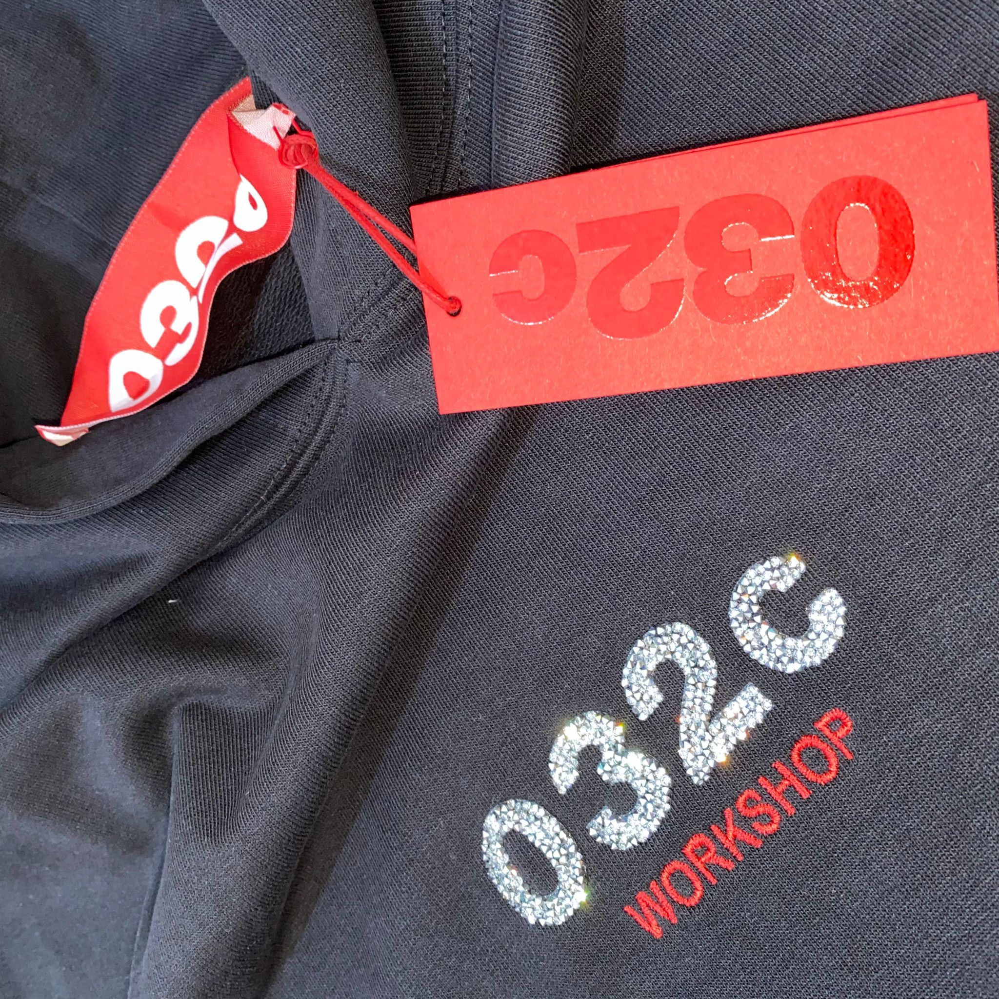 032c × Swarovski Black Crystal Hoodie Size US XL / EU 56 / 4 - 4 Thumbnail