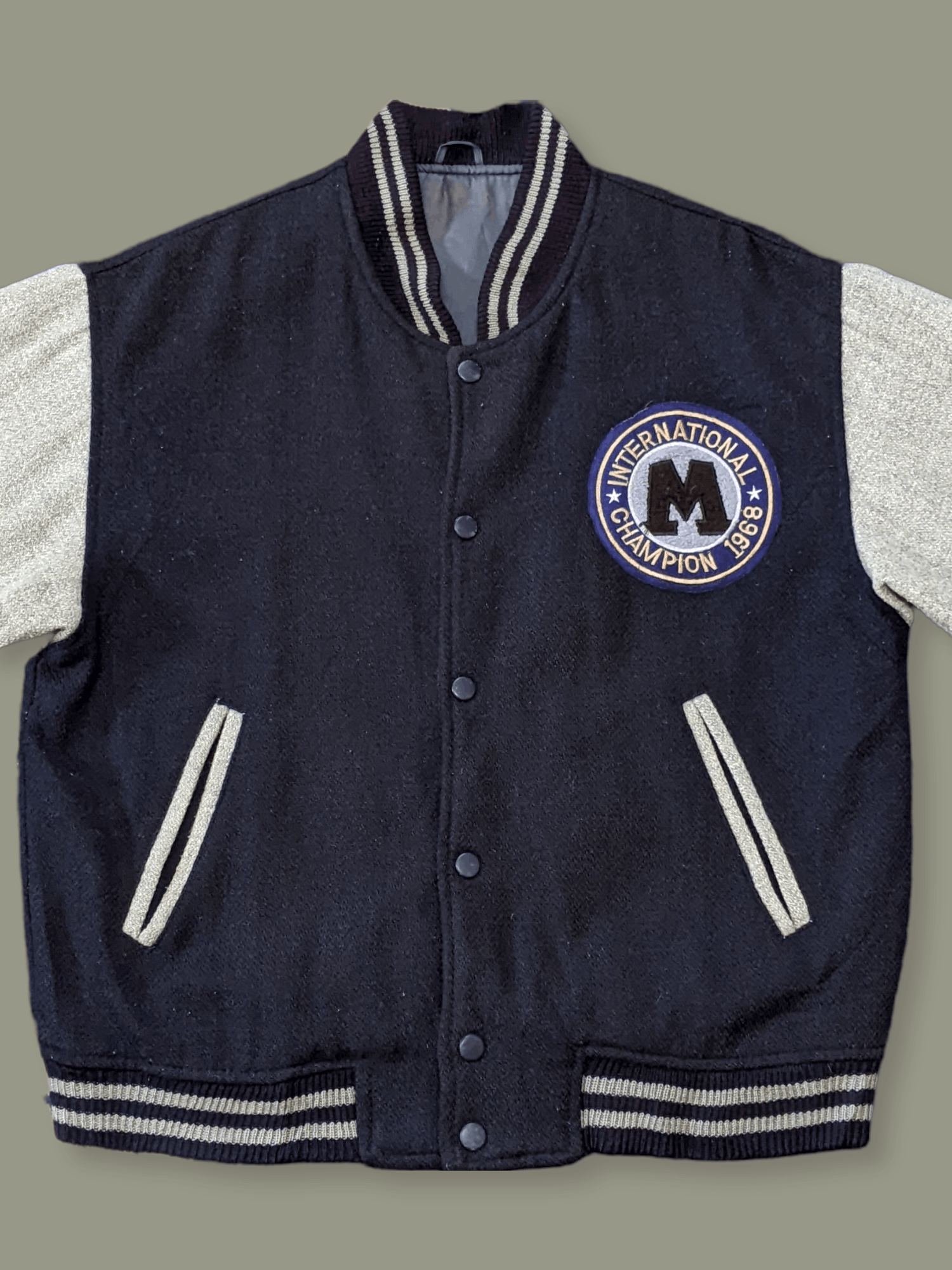 Japanese Brand × Vintage Vintage 90s Varsity M Champion Distressed Varsity Jacket Size US M / EU 48-50 / 2 - 4 Thumbnail