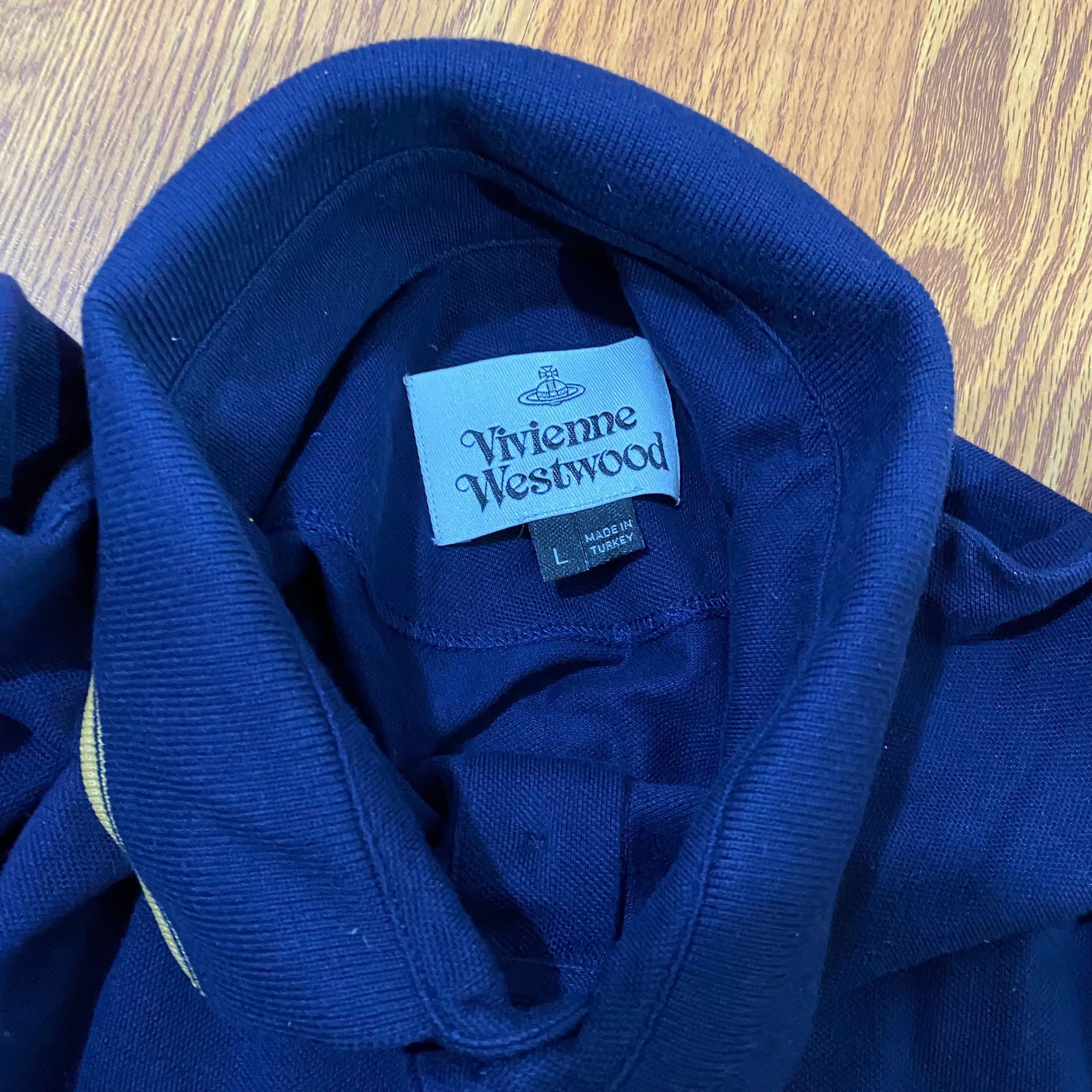 Vivienne Westwood Navy Long-Sleeved Polo Shirt Size US L / EU 52-54 / 3 - 2 Thumbnail