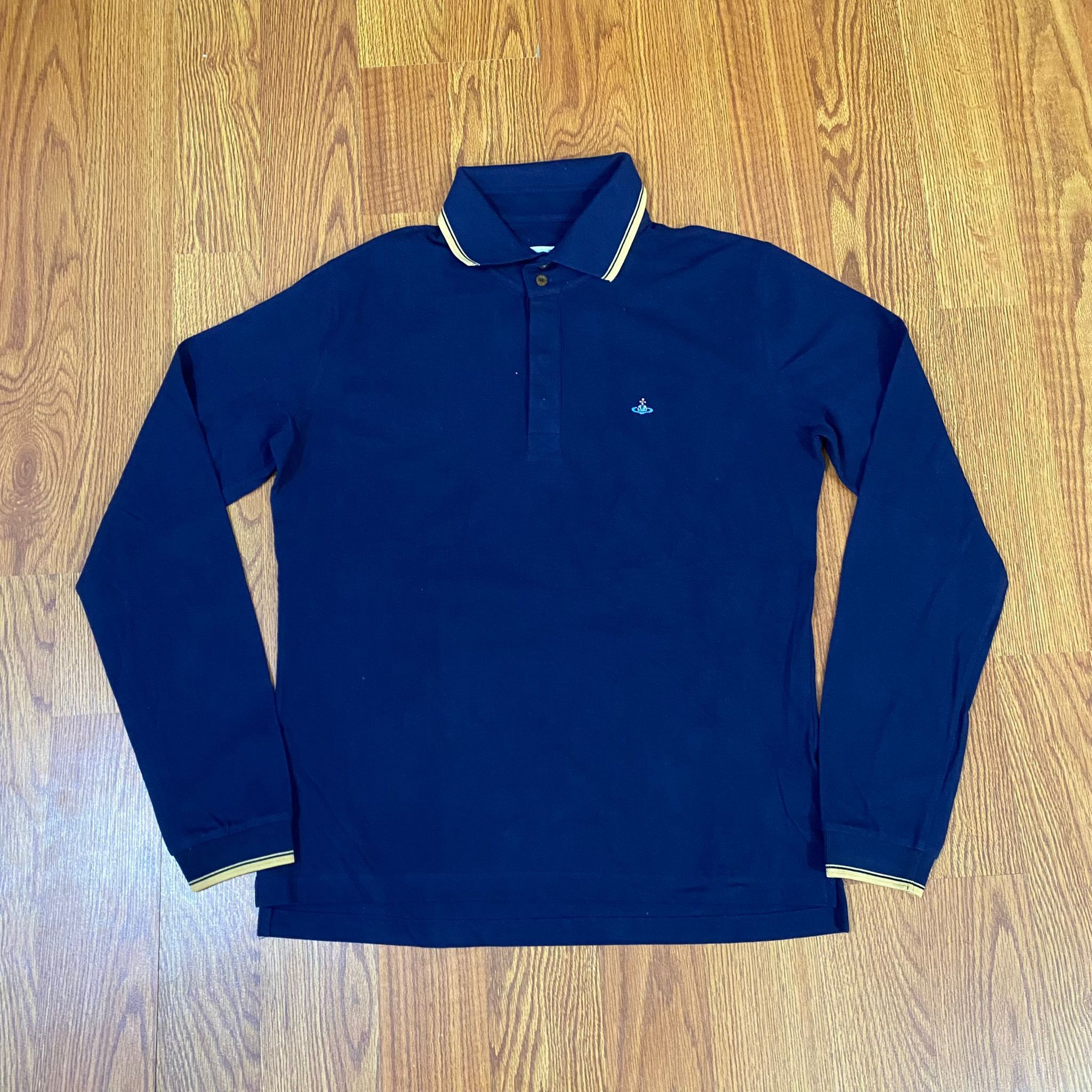 Vivienne Westwood Navy Long-Sleeved Polo Shirt Size US L / EU 52-54 / 3 - 1 Thumbnail