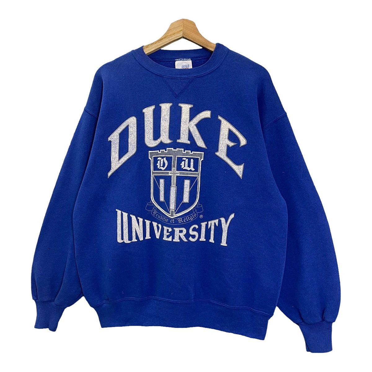 Vintage Vintage 90s Blue Devils Duke University Big Logo Sweatshirt Size US M / EU 48-50 / 2 - 3 Thumbnail